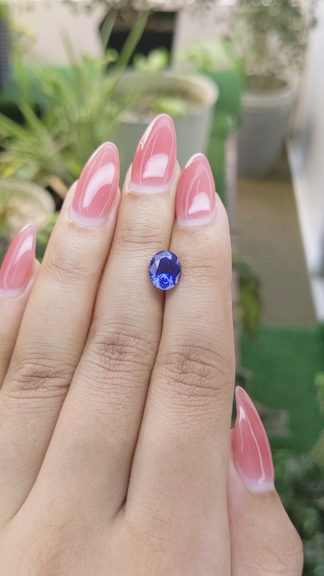 2.44 Ct. Blue Sapphire from Ceylon (Sri Lanka) Size Video
