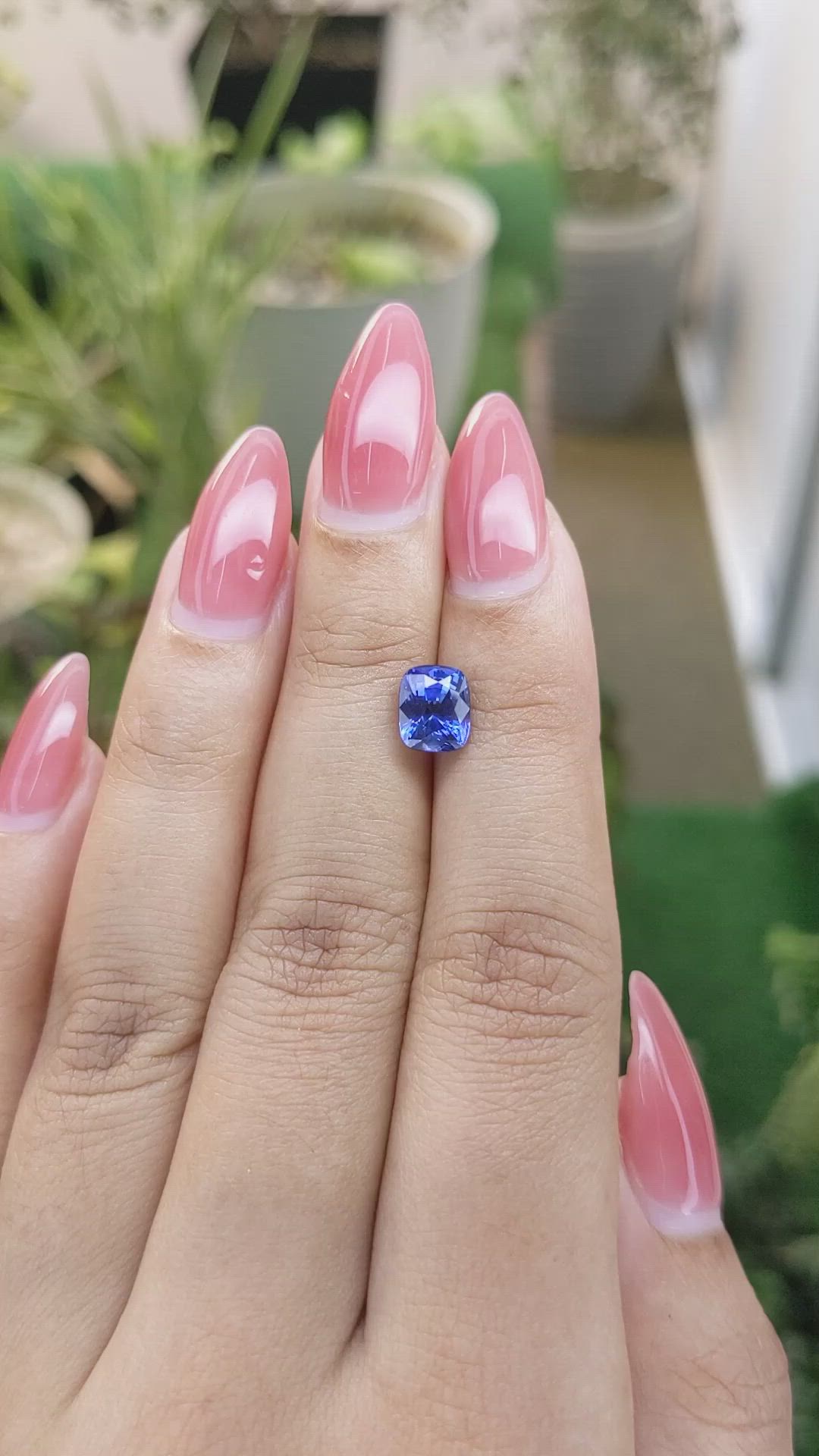 2.09 Ct. Blue Sapphire from Ceylon (Sri Lanka) Size Video