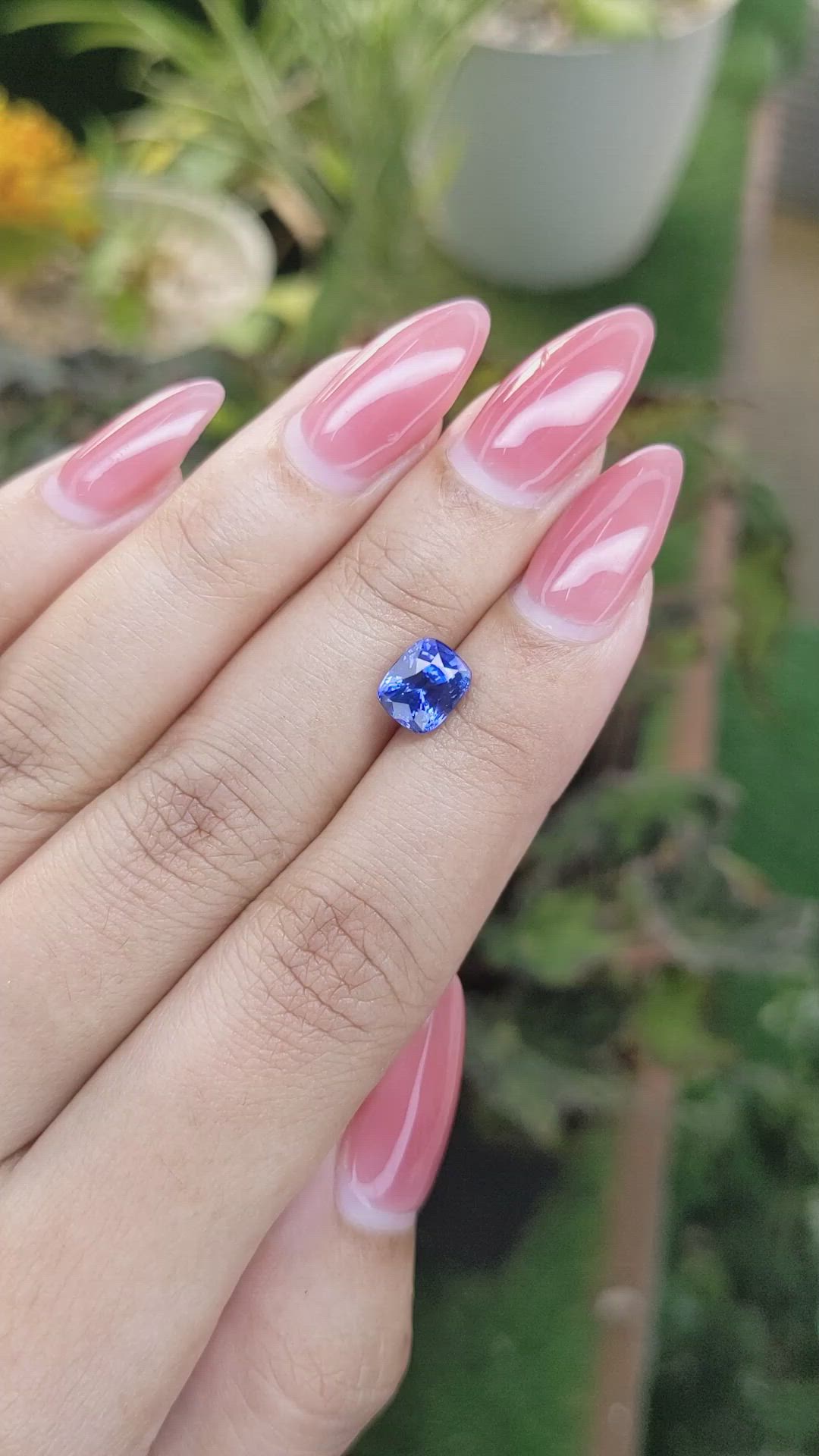 2.09 Ct. Blue Sapphire from Ceylon (Sri Lanka) Size Video
