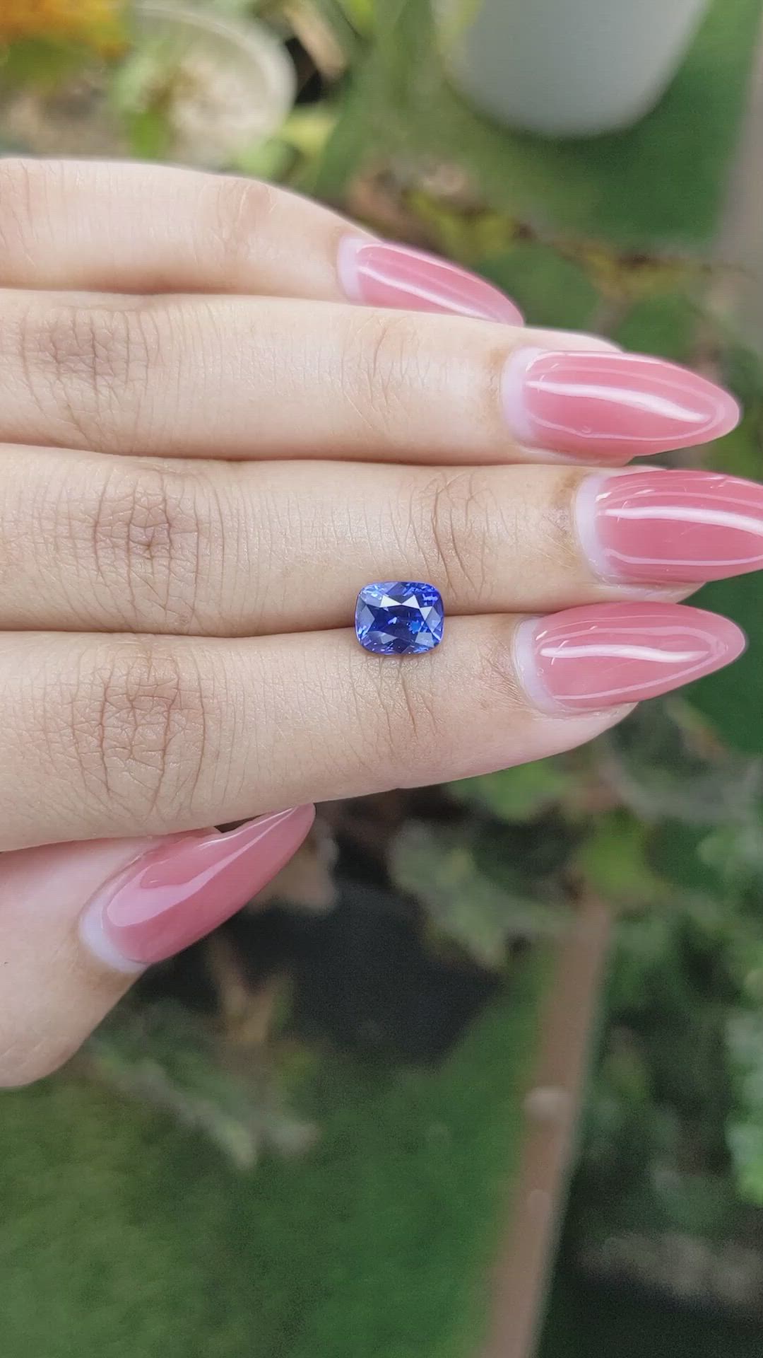 2.09 Ct. Blue Sapphire from Ceylon (Sri Lanka) Size Video