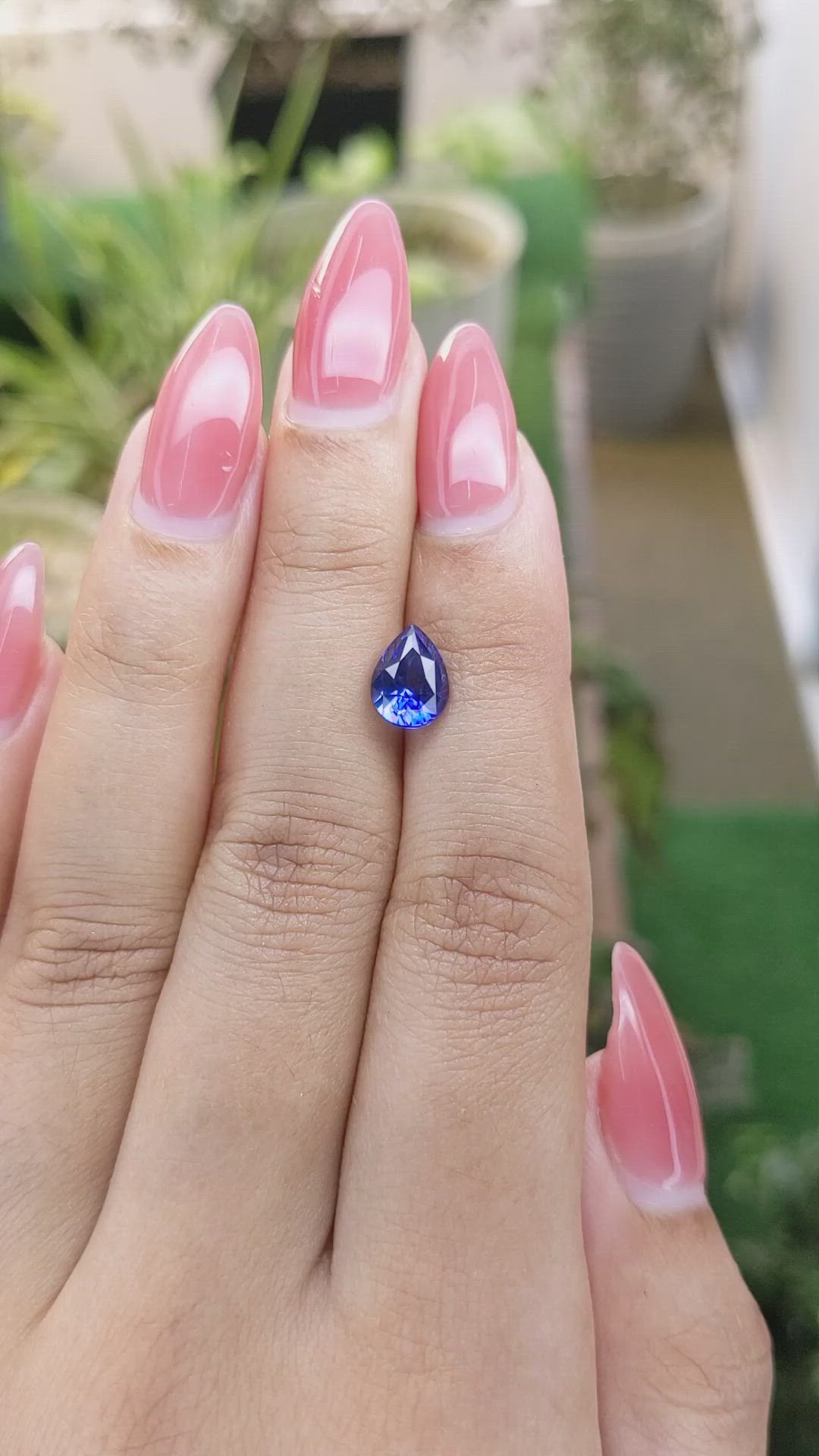 2.09 Ct. Blue Sapphire from Ceylon (Sri Lanka) Size Video