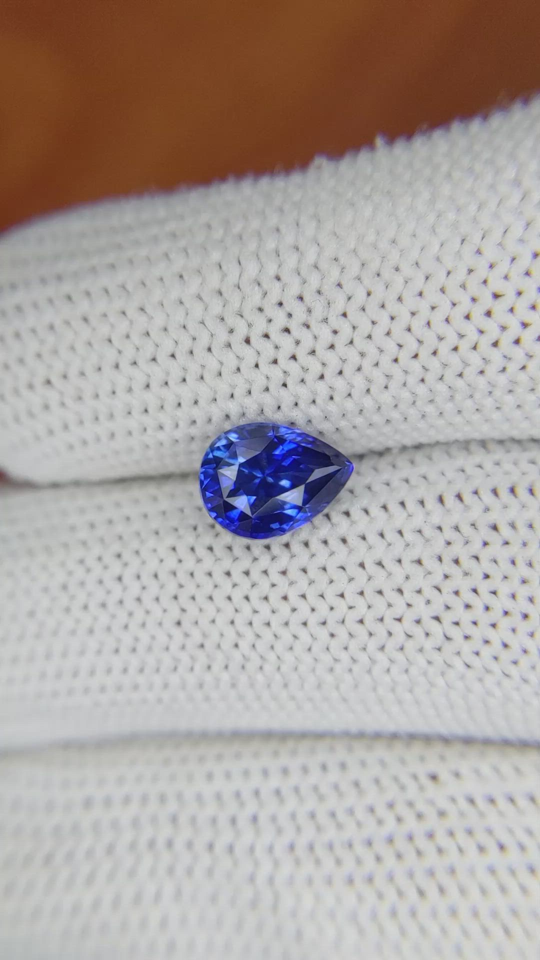 2.09 Ct. Blue Sapphire from Ceylon (Sri Lanka) Size Video