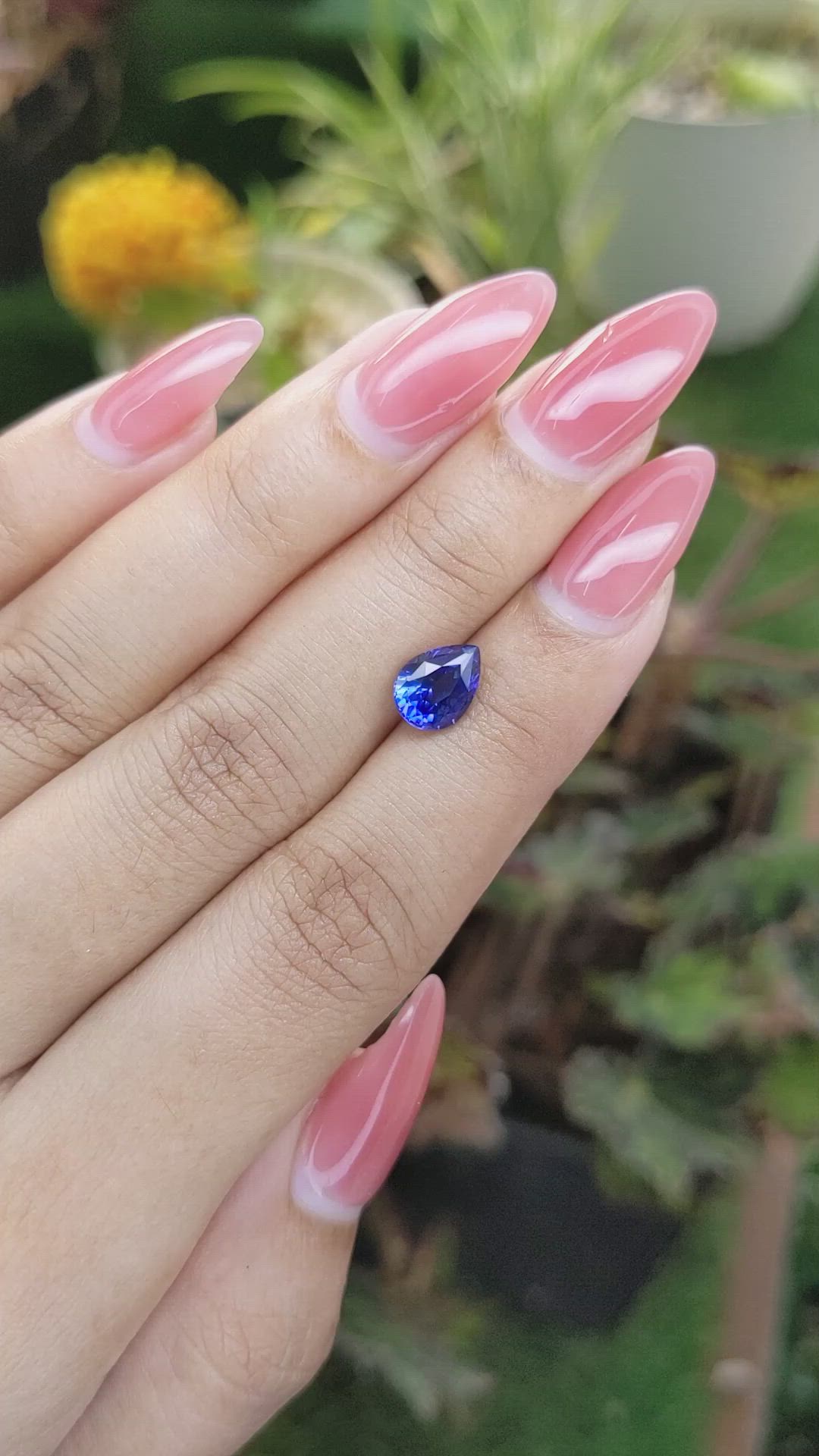 2.09 Ct. Blue Sapphire from Ceylon (Sri Lanka) Size Video
