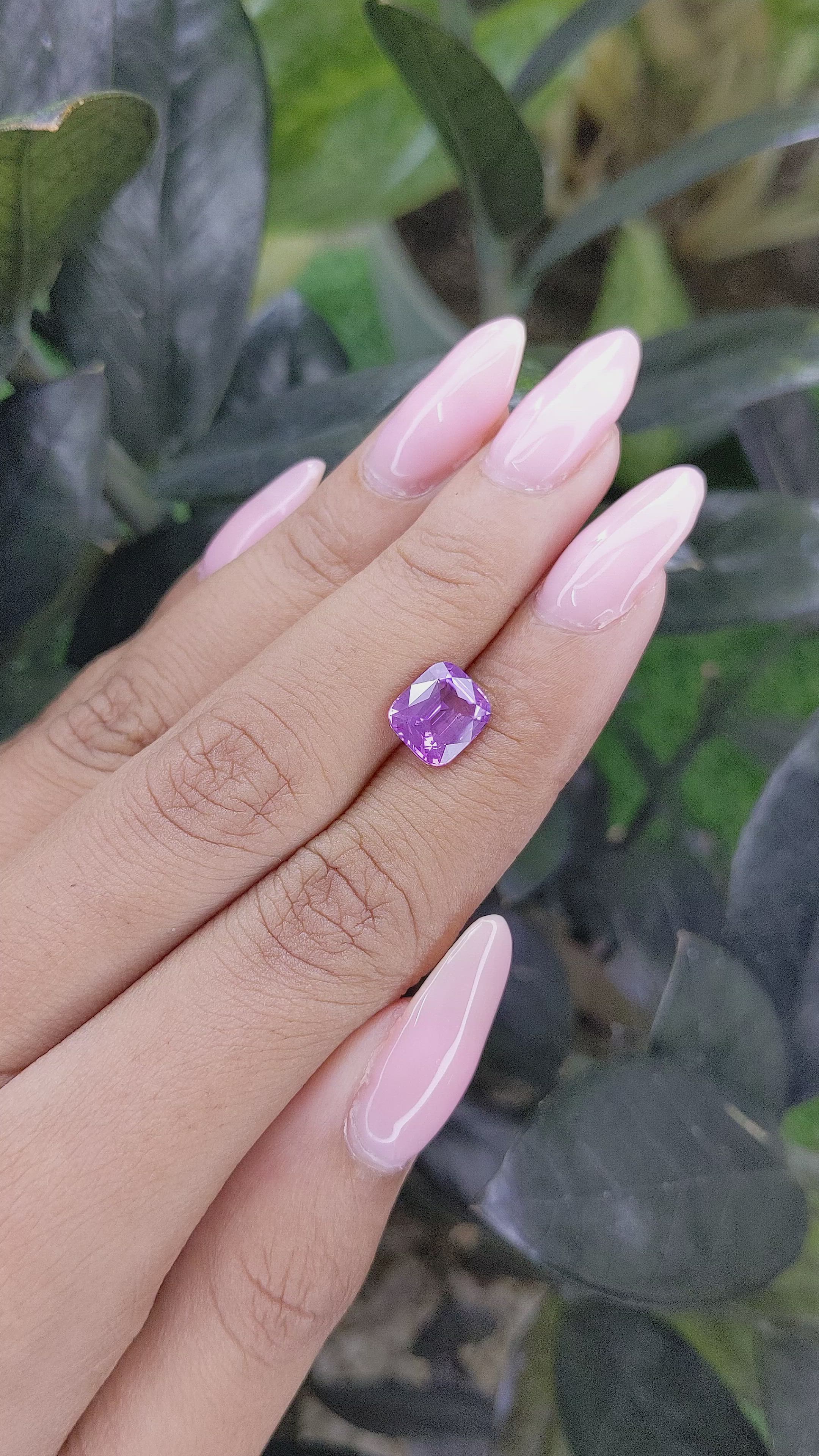 2.55 Ct. Purple Sapphire from Madagascar Size Video