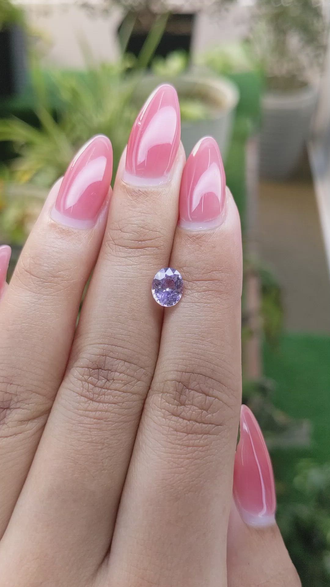 1.24 Ct. Purple Sapphire from Ceylon (Sri Lanka) Size Video
