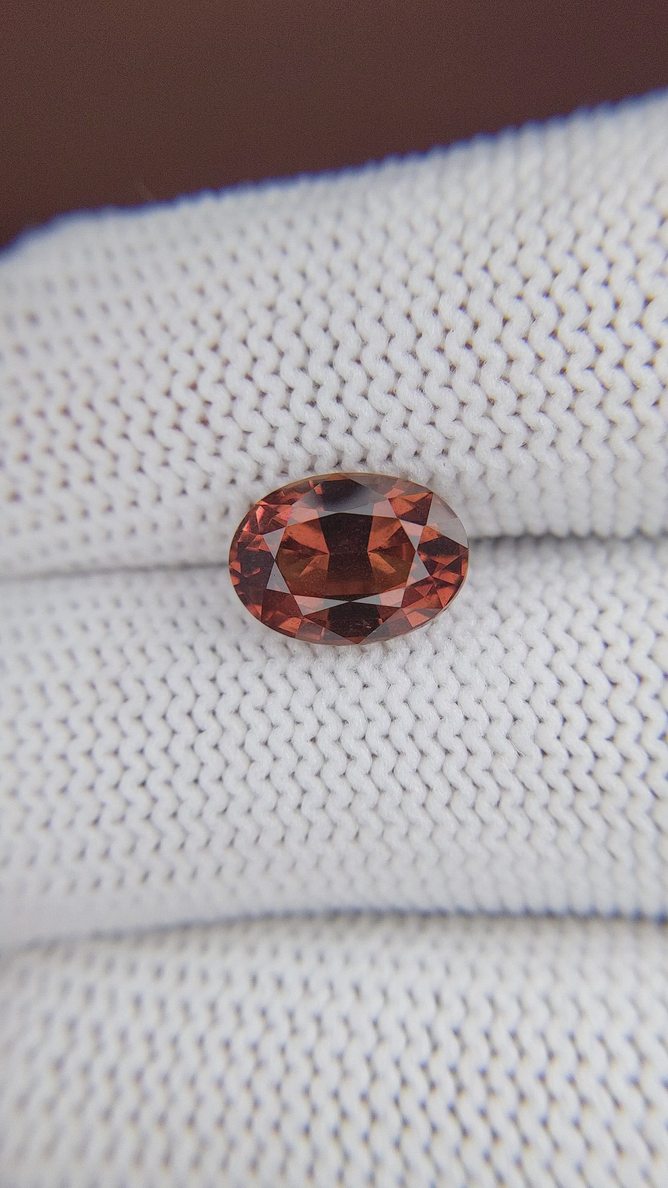3.59 Ct. Brown Sapphire from Madagascar Size Video