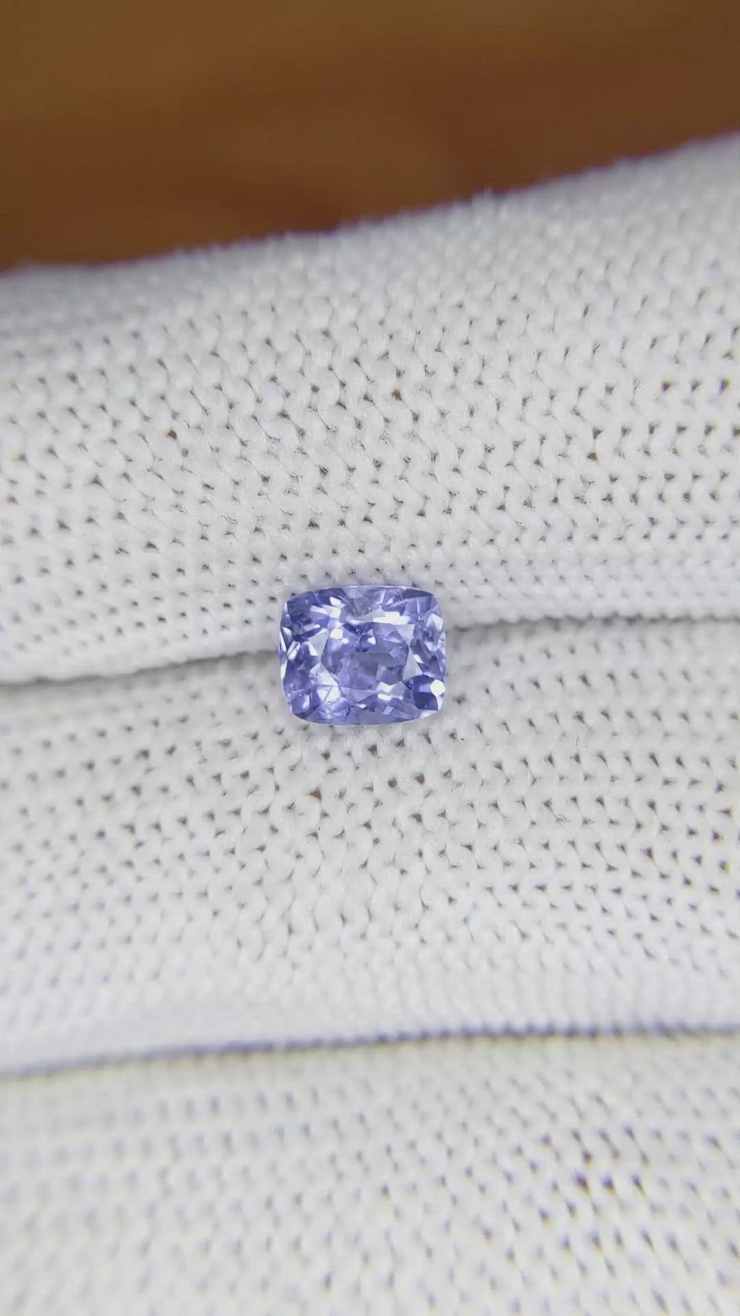 1.28 Ct. Blue Sapphire from Ceylon (Sri Lanka) Size Video