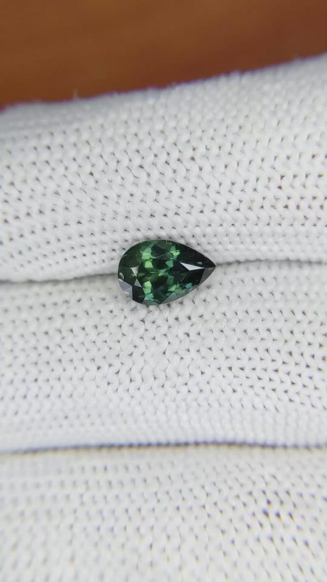 1.66 Ct. Green Sapphire from Madagascar Size Video