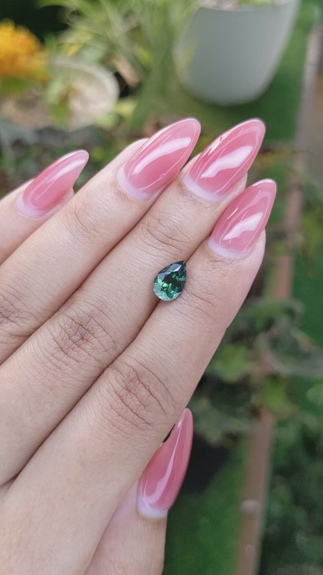 1.66 Ct. Green Sapphire from Madagascar Size Video