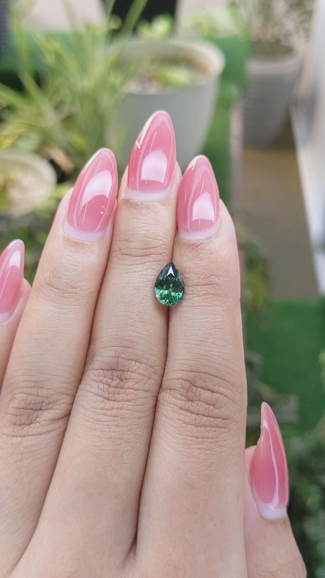 1.66 Ct. Green Sapphire from Madagascar Size Video