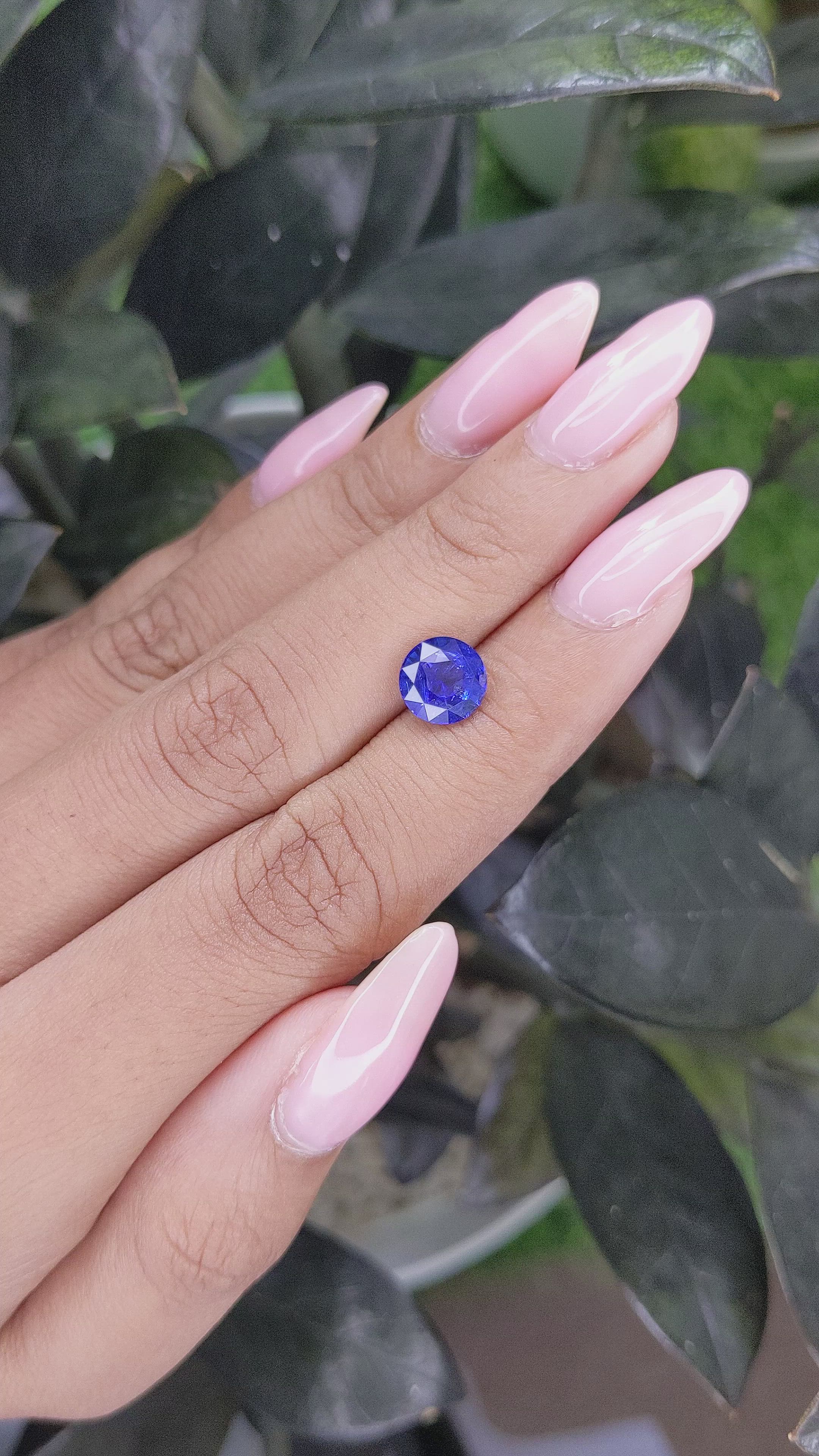 2.11 Ct. Blue Sapphire from Ceylon (Sri Lanka) Size Video