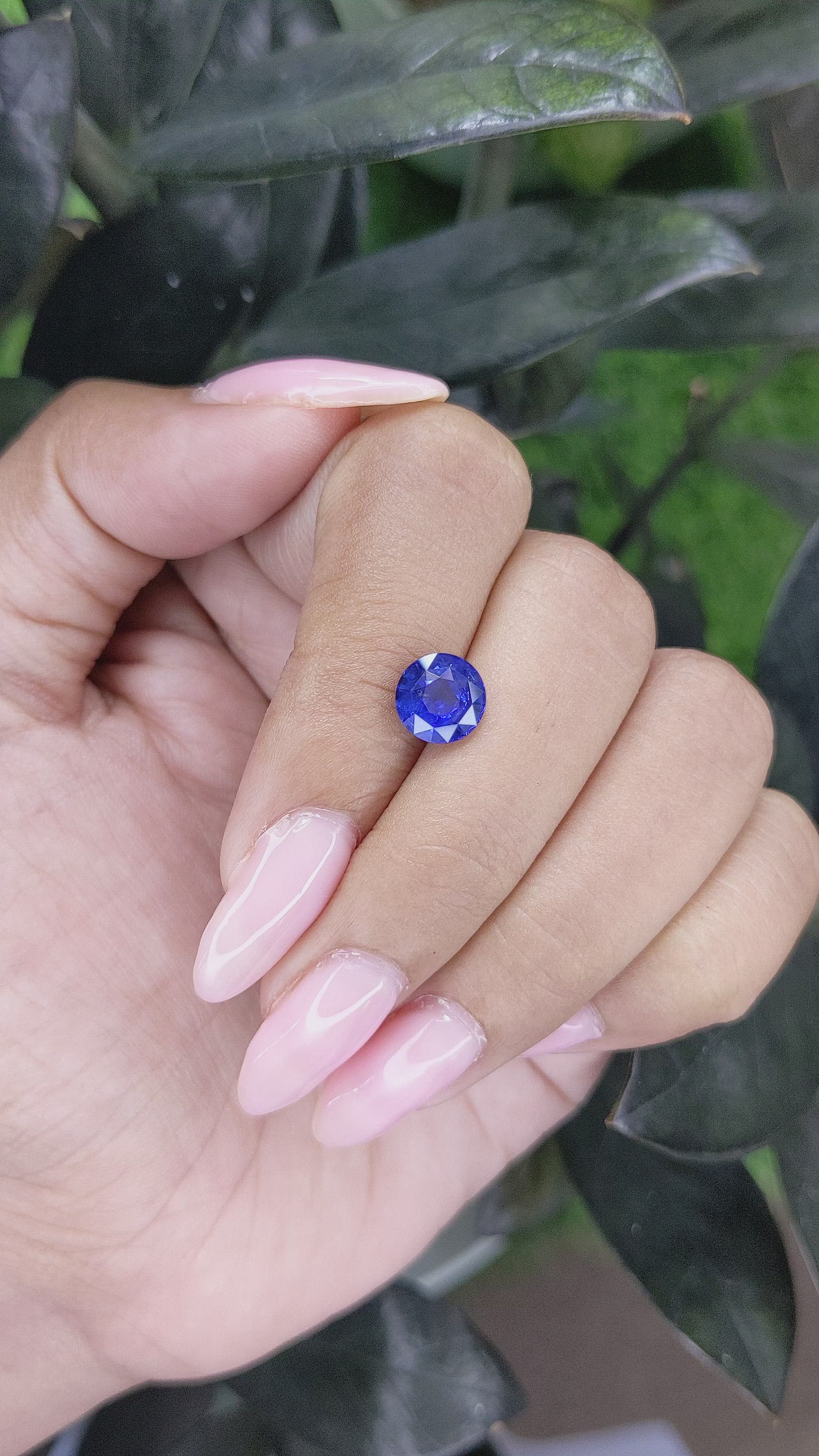 2.11 Ct. Blue Sapphire from Ceylon (Sri Lanka) Size Video