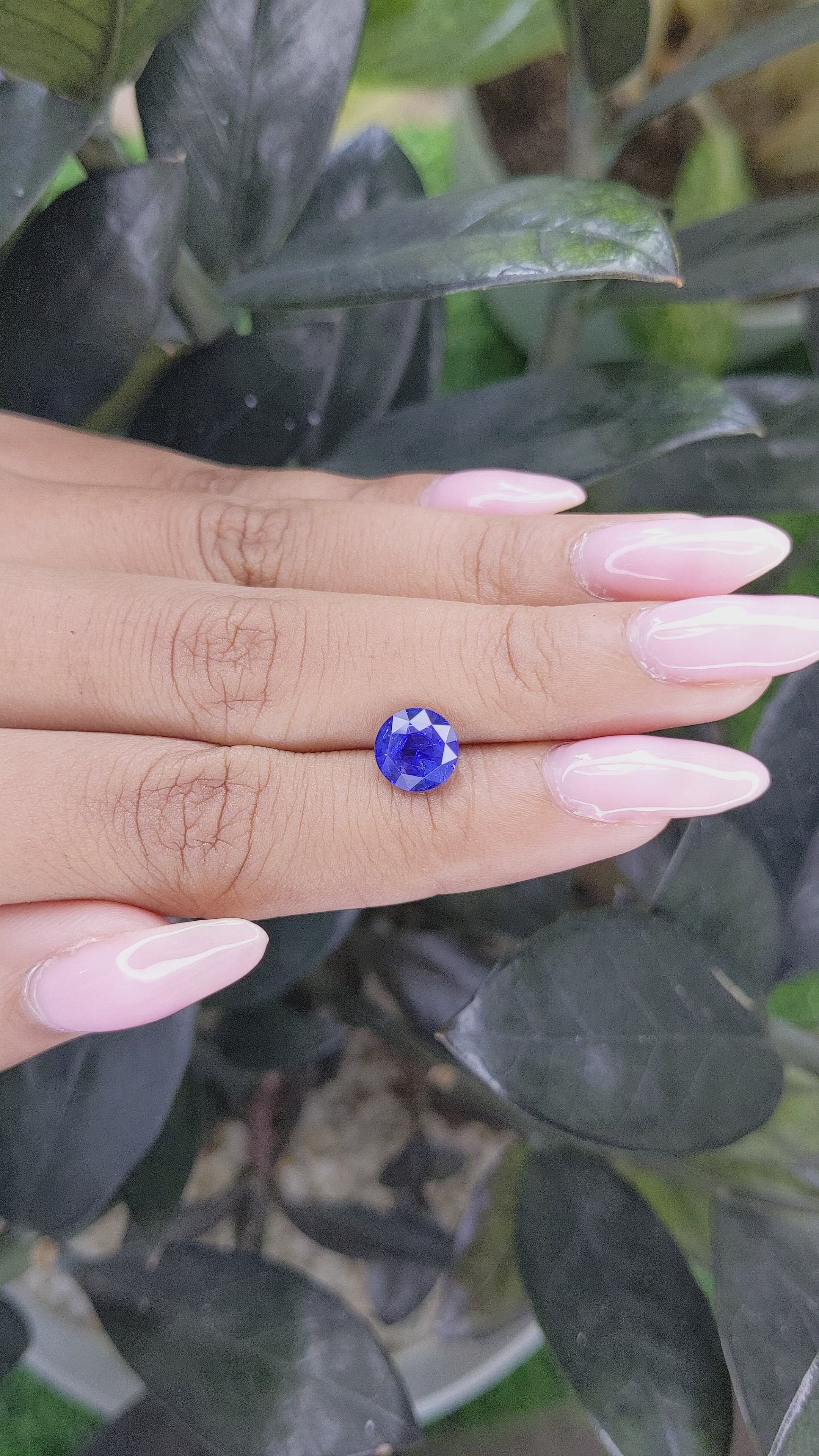 2.11 Ct. Blue Sapphire from Ceylon (Sri Lanka) Size Video