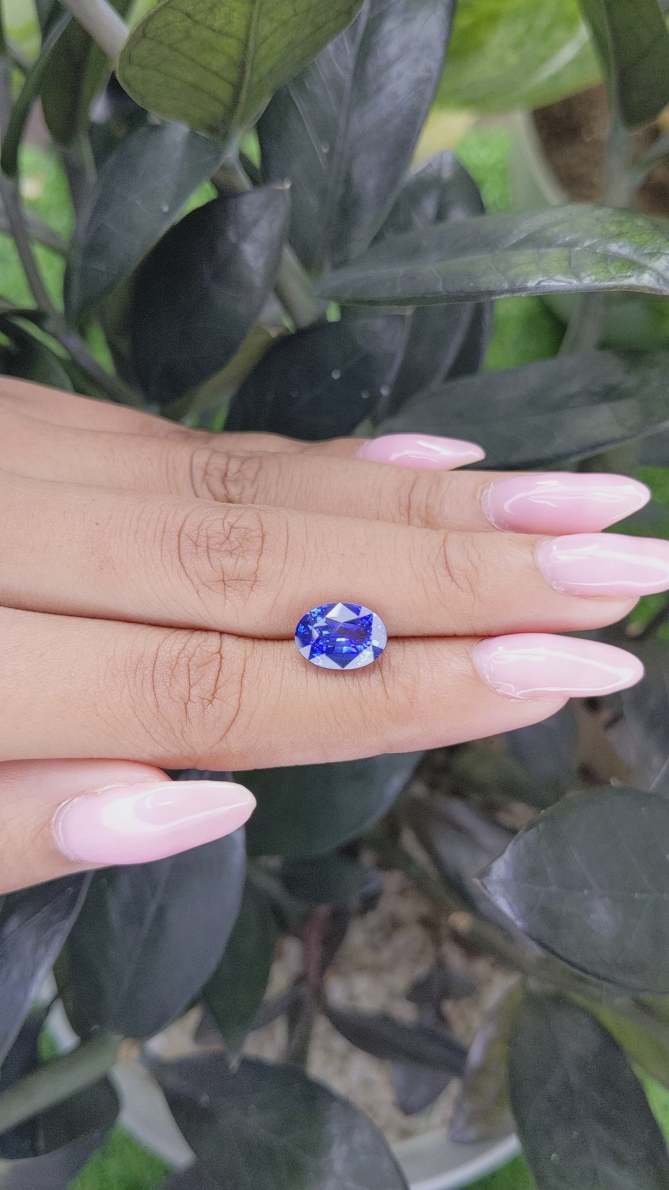 3.52 Ct. Blue Sapphire from Ceylon (Sri Lanka) Size Video