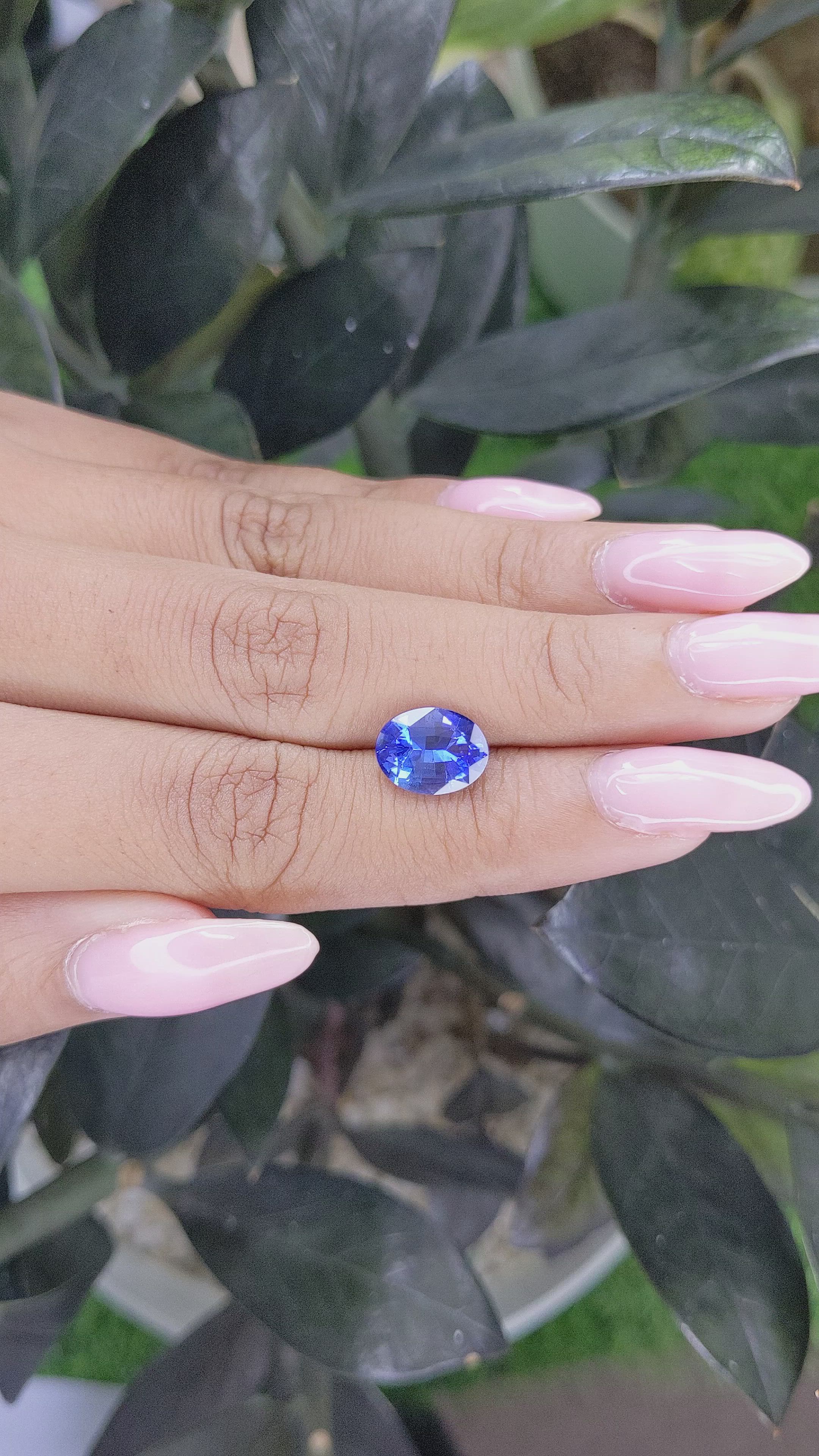 3.15 Ct. Blue Sapphire from Ceylon (Sri Lanka) Size Video