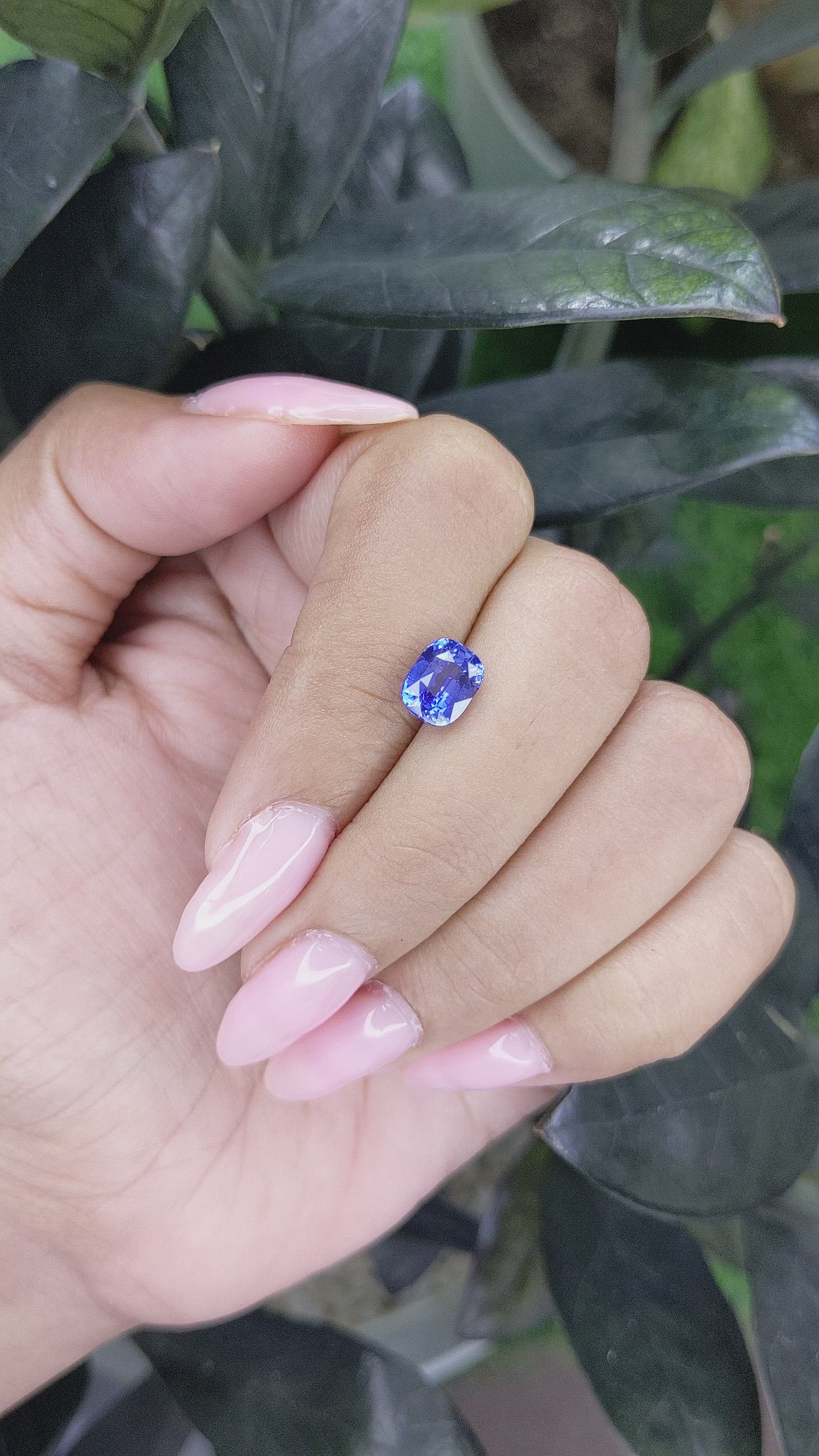 2.09 Ct. Blue Sapphire from Ceylon (Sri Lanka) Size Video