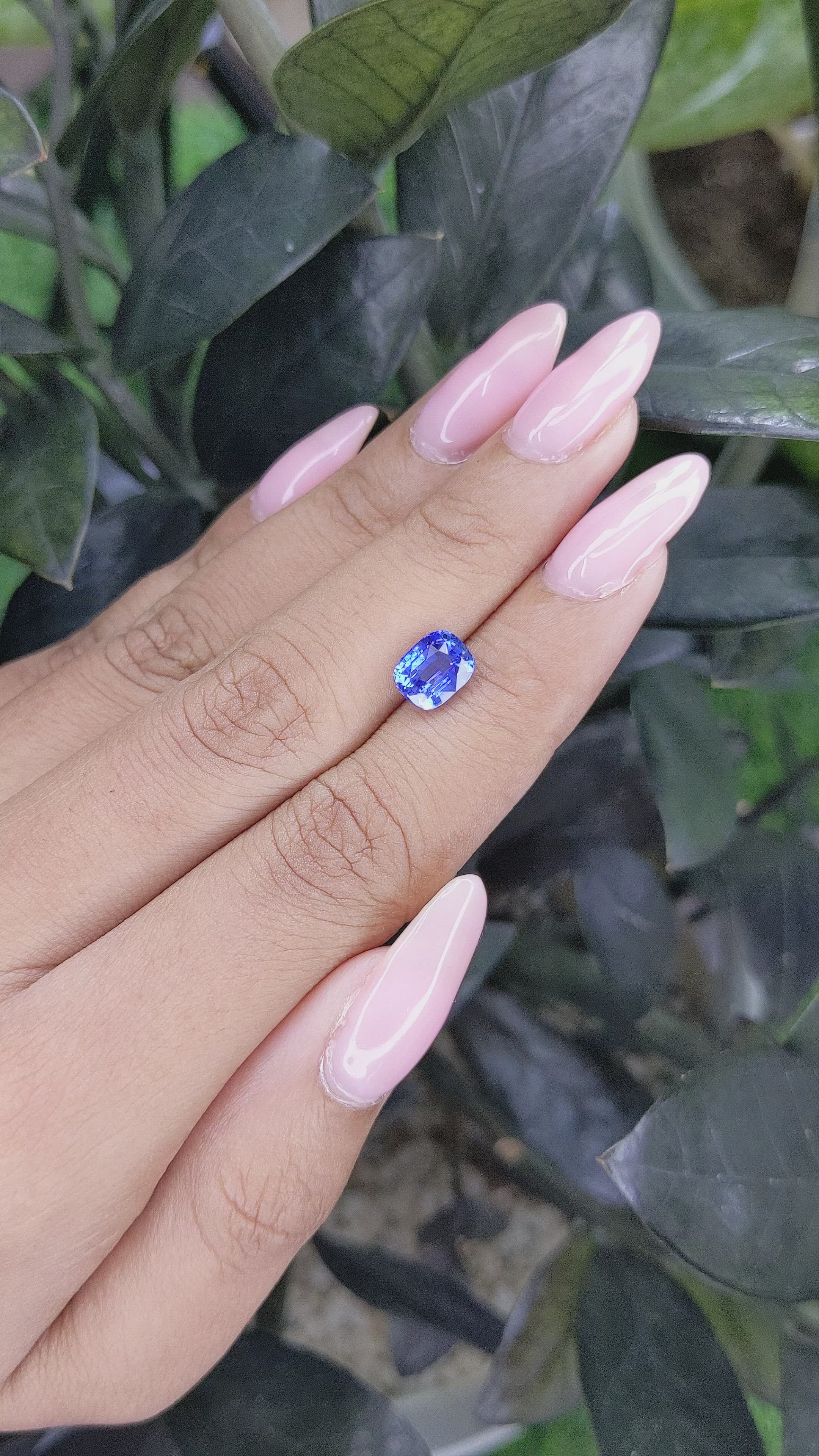 2.09 Ct. Blue Sapphire from Ceylon (Sri Lanka) Size Video