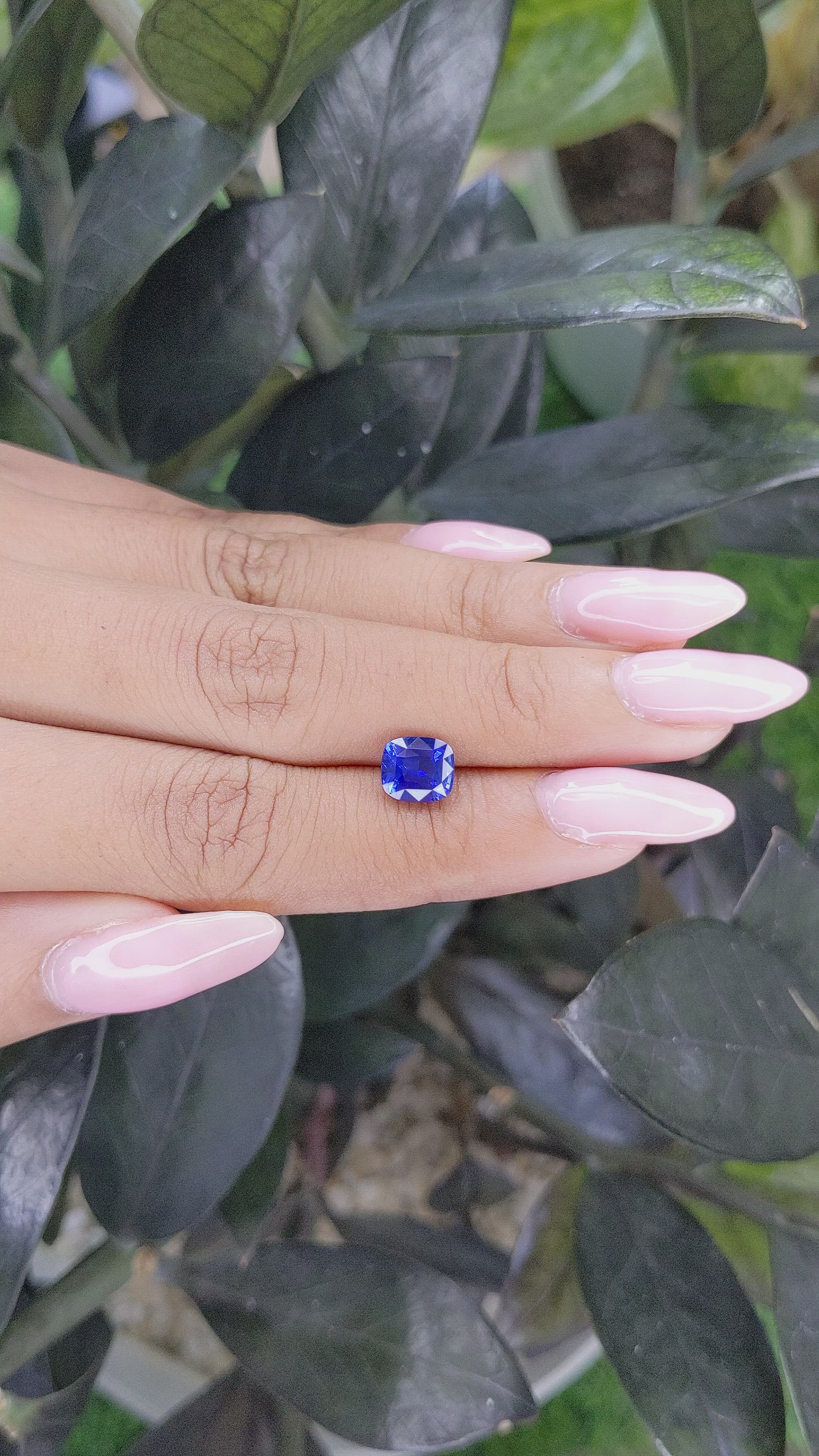 2.03 Ct. Blue Sapphire from Ceylon (Sri Lanka) Size Video