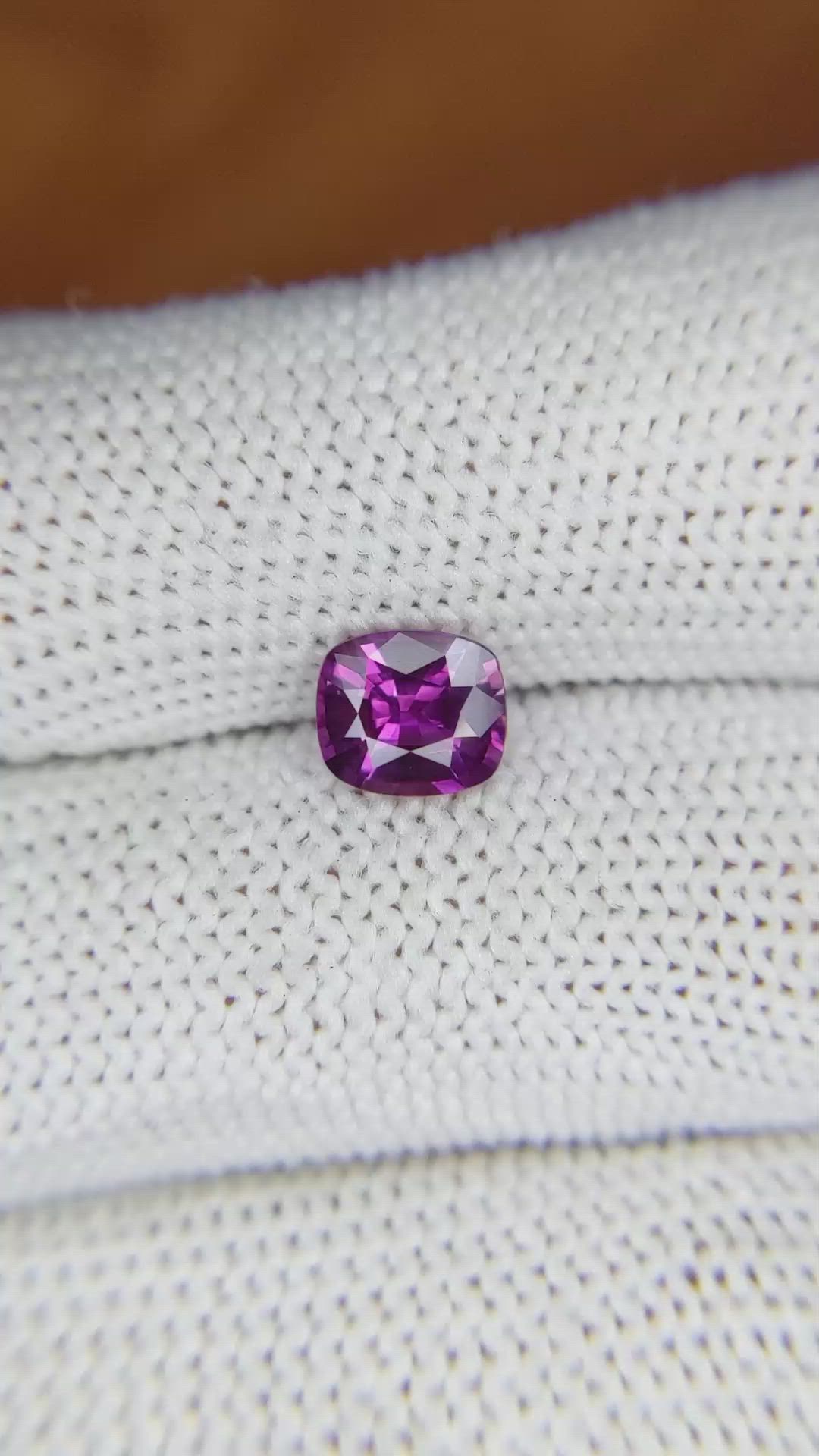 1.29 Ct. Pinkish Purple Sapphire from Madagascar Size Video