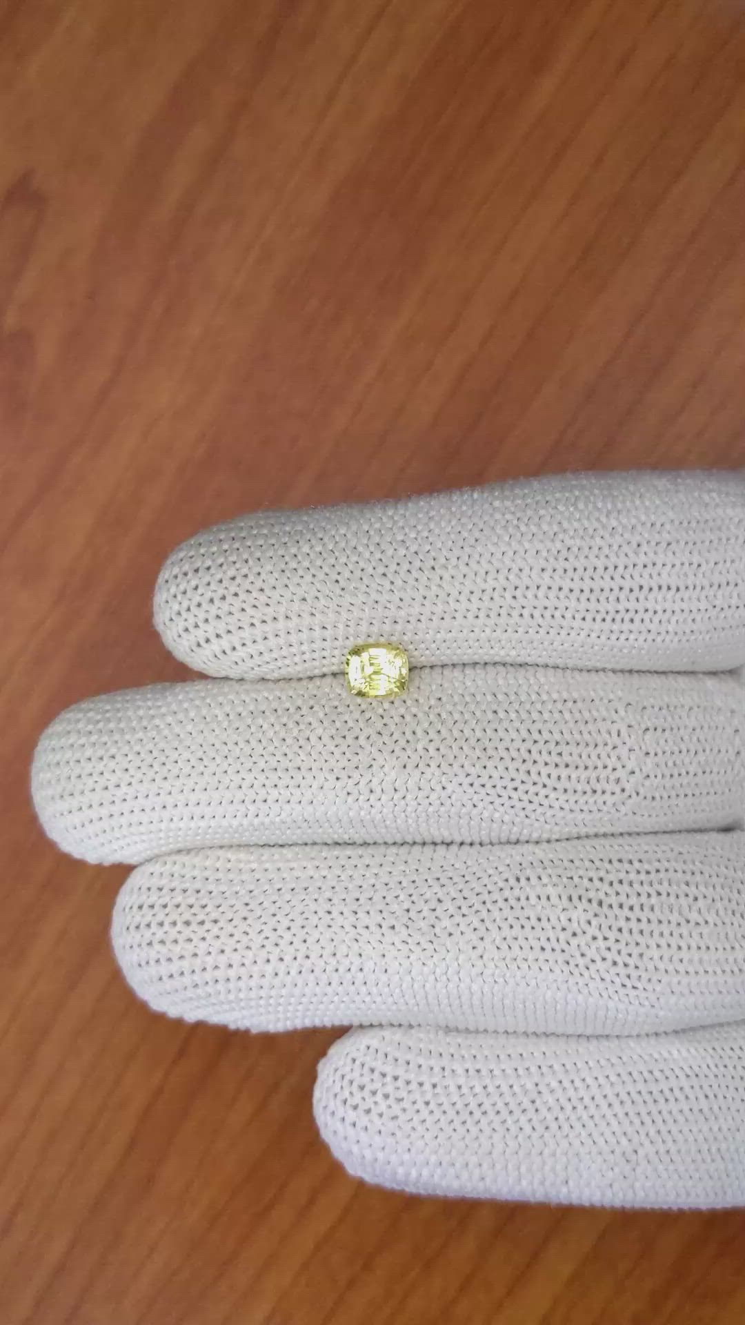 0.85 Ct. Yellow Sapphire from Ceylon (Sri Lanka) Size Video