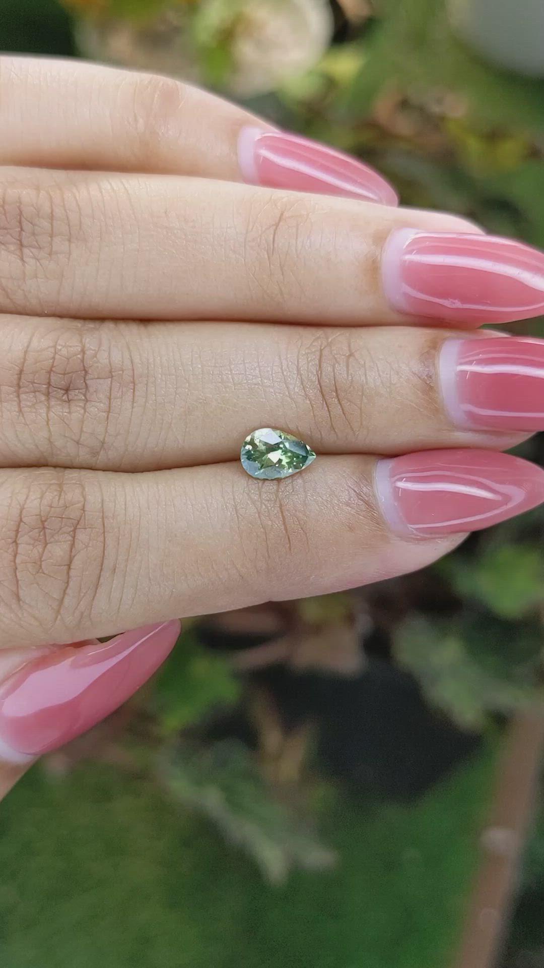 0.88 Ct. Yellowish Green Sapphire from Madagascar Size Video
