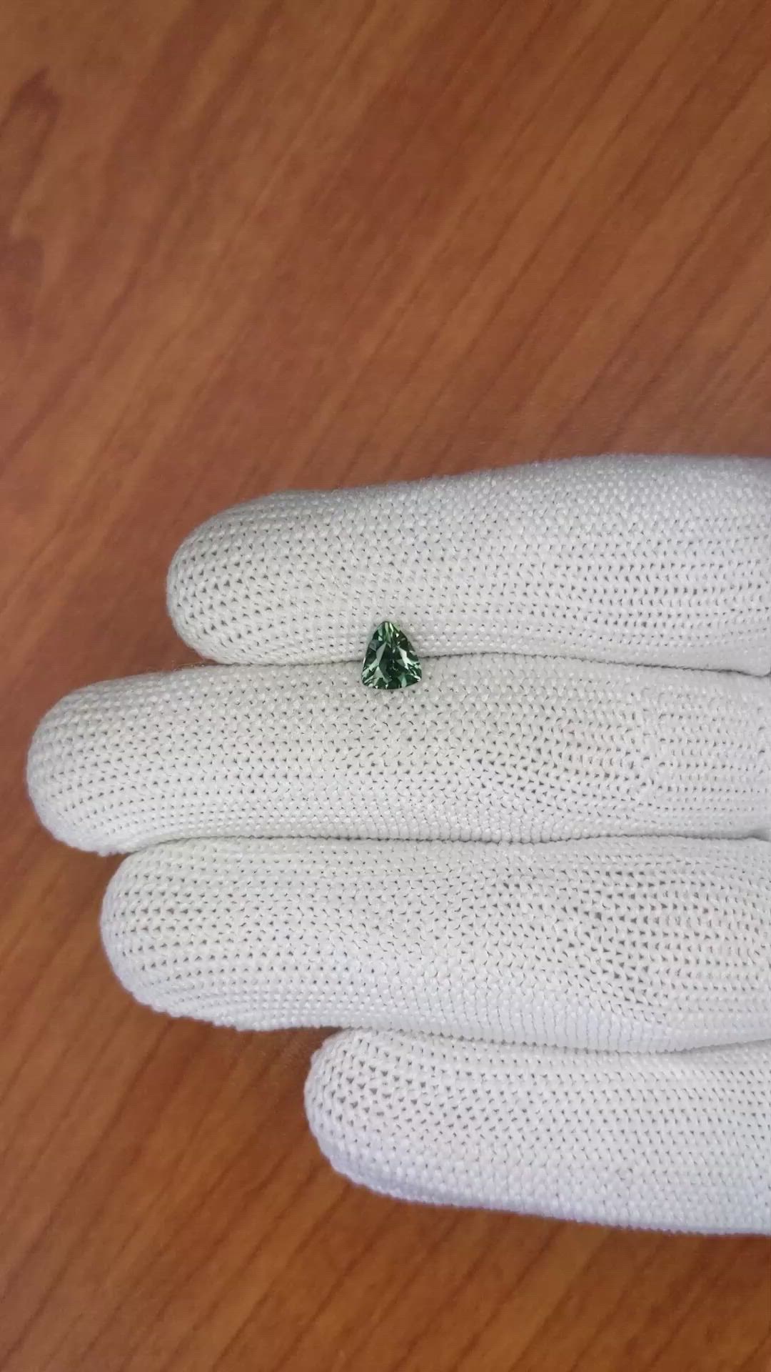 0.70 Ct. Green Sapphire from Madagascar Size Video