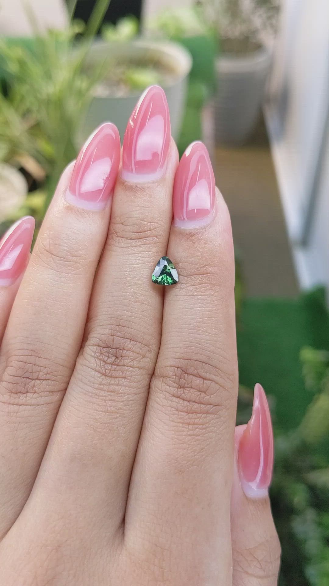 0.70 Ct. Green Sapphire from Madagascar Size Video