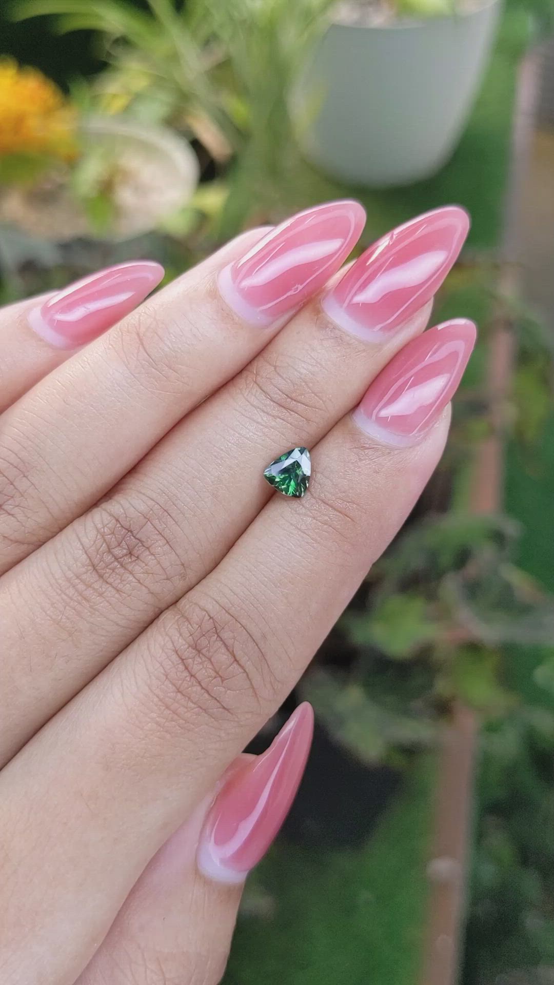 0.70 Ct. Green Sapphire from Madagascar Size Video