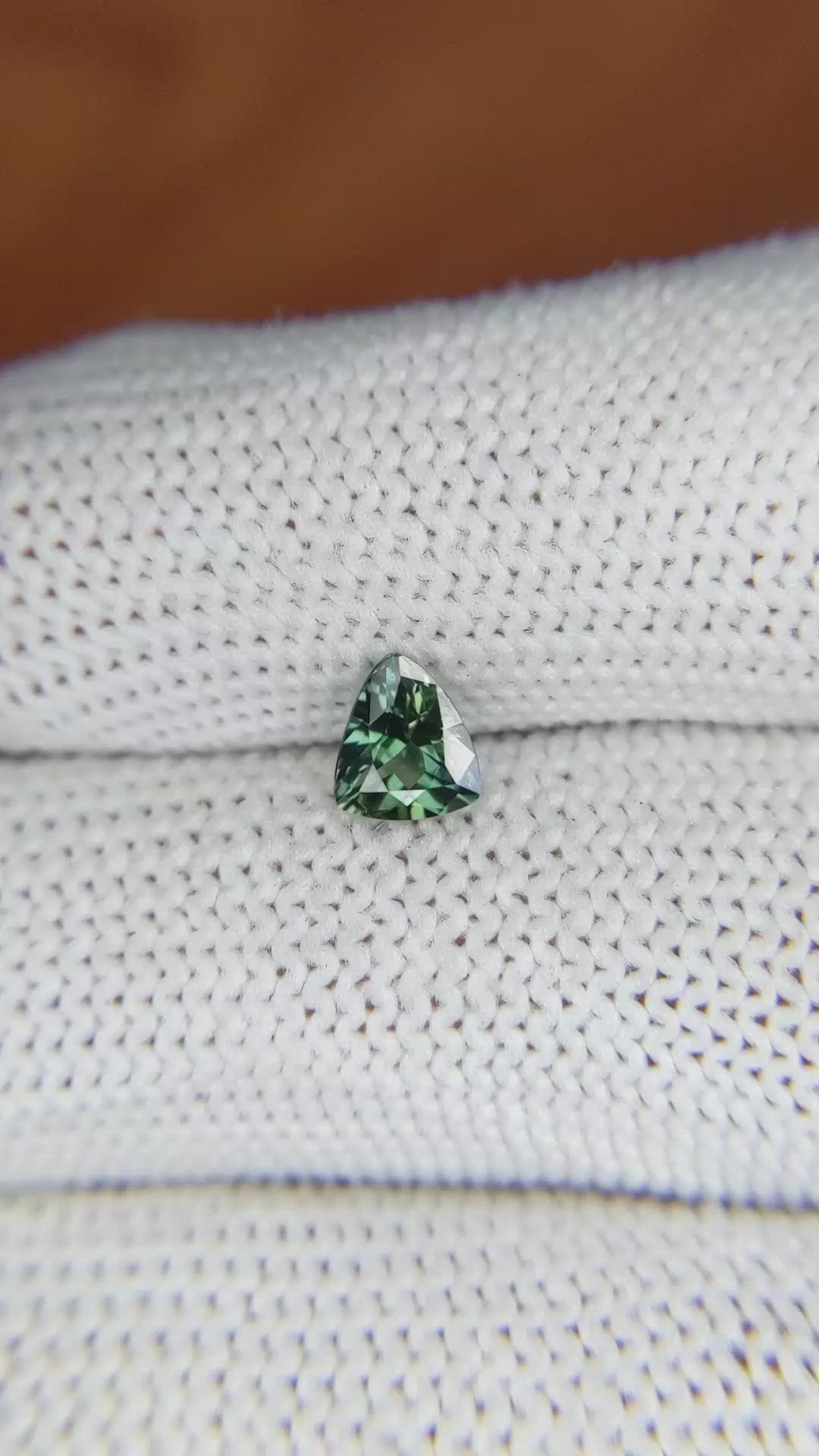 0.70 Ct. Green Sapphire from Madagascar Size Video