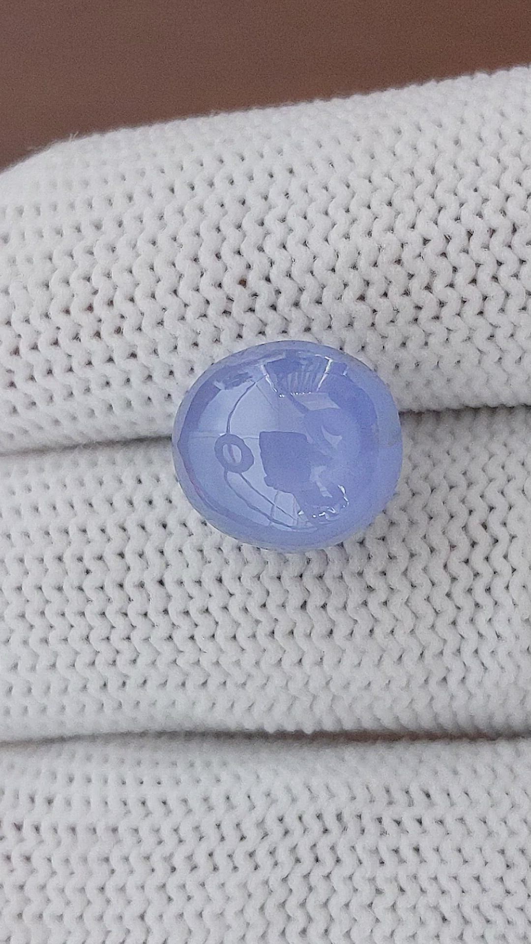12.50 Ct. Blue Star Sapphire from Ceylon (Sri Lanka) Size Video