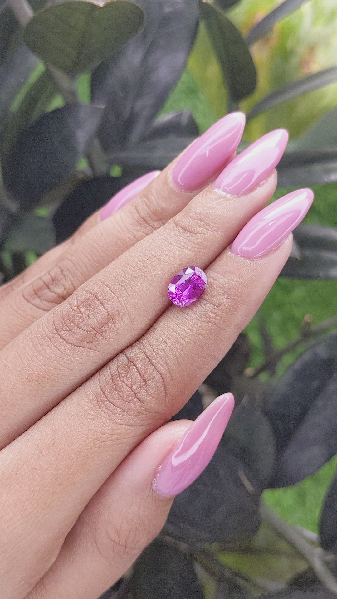 1.97 Ct. Pinkish Purple Sapphire from Ceylon (Sri Lanka) Size Video