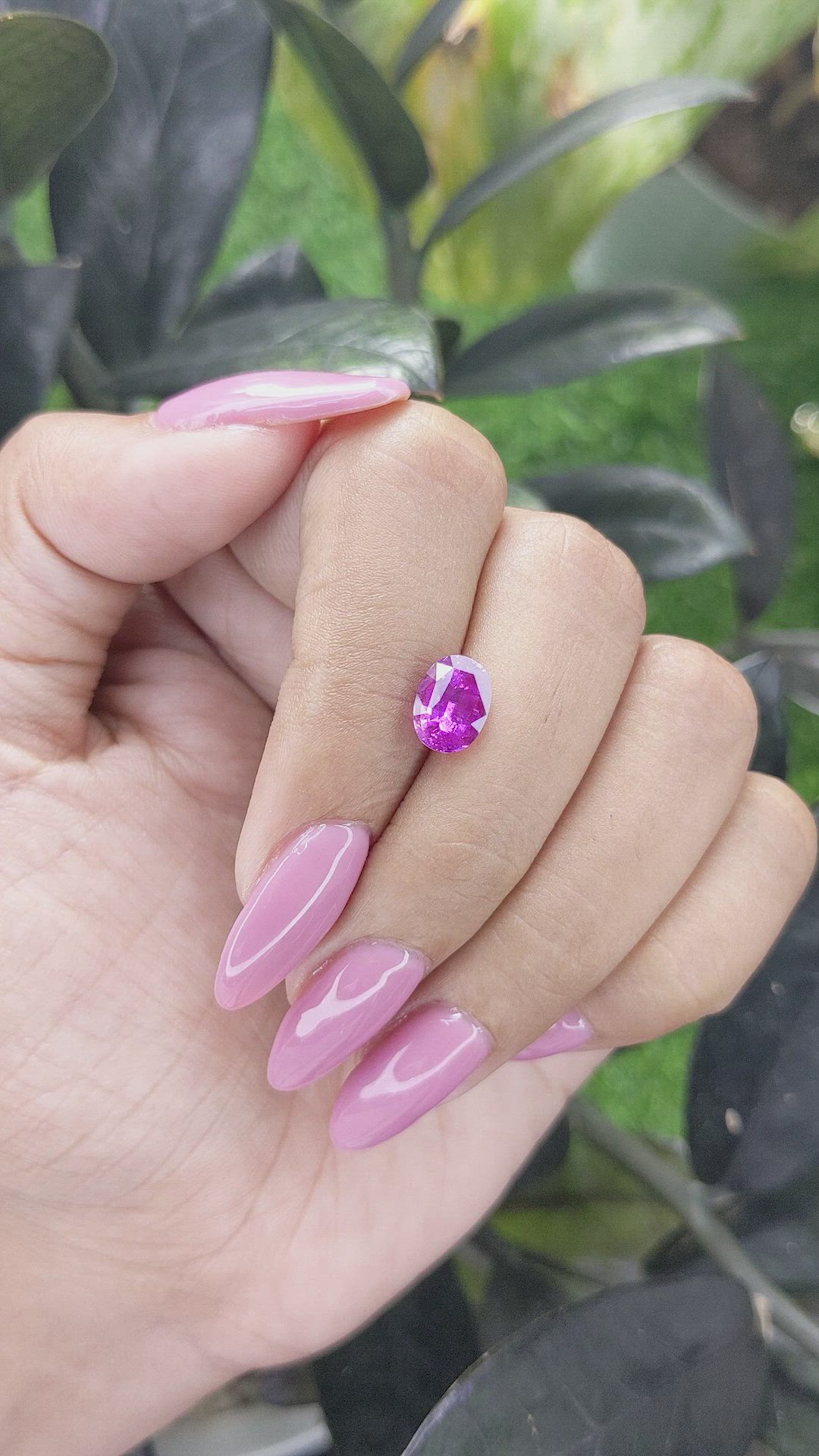1.97 Ct. Pinkish Purple Sapphire from Ceylon (Sri Lanka) Size Video
