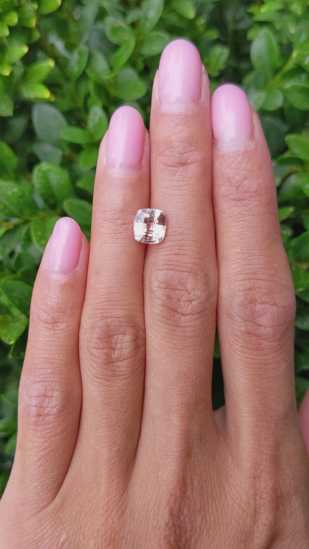 2.19 Ct. Peach Sapphire from Ceylon (Sri Lanka) Size Video