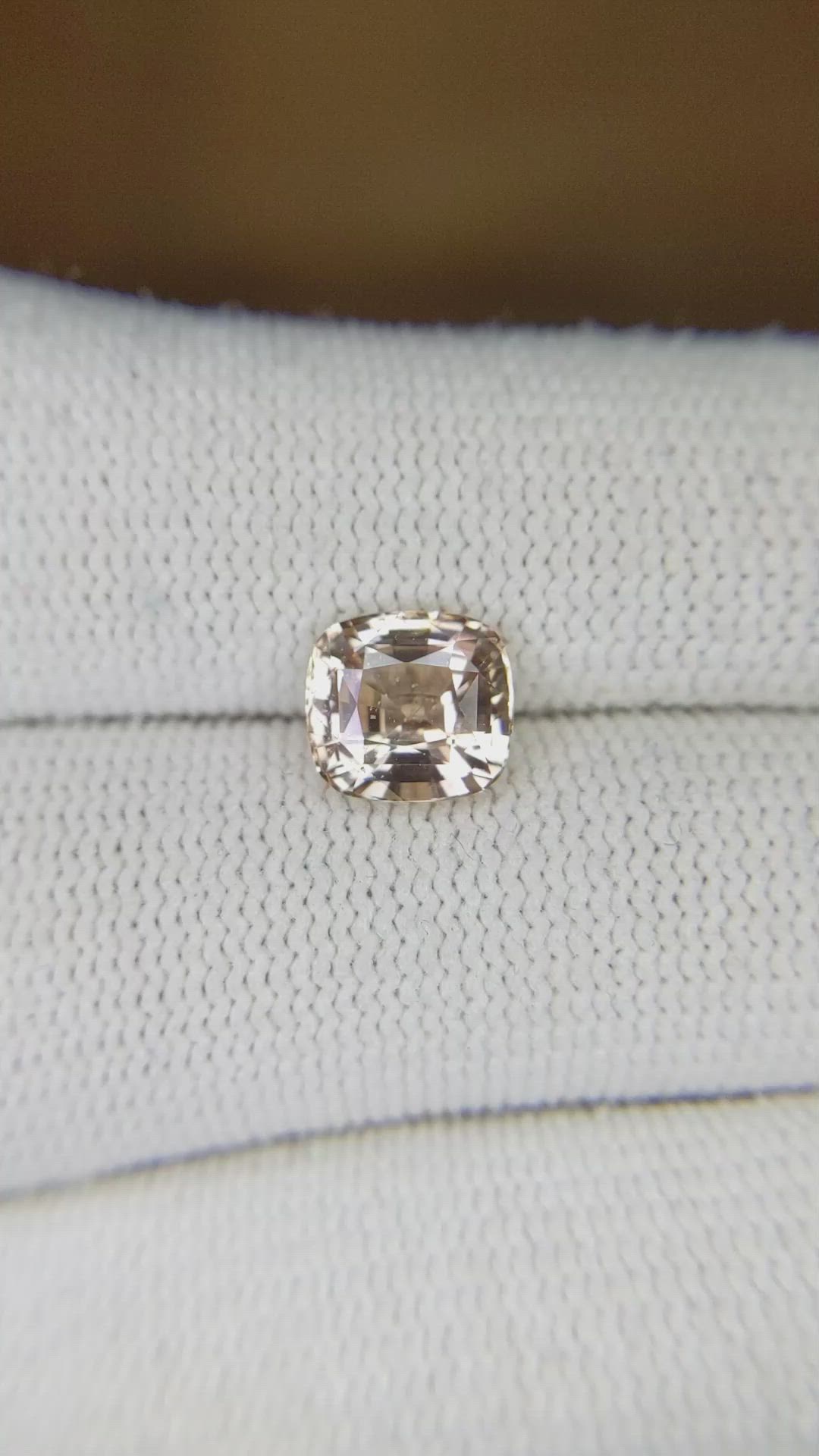 2.19 Ct. Peach Sapphire from Ceylon (Sri Lanka) Size Video