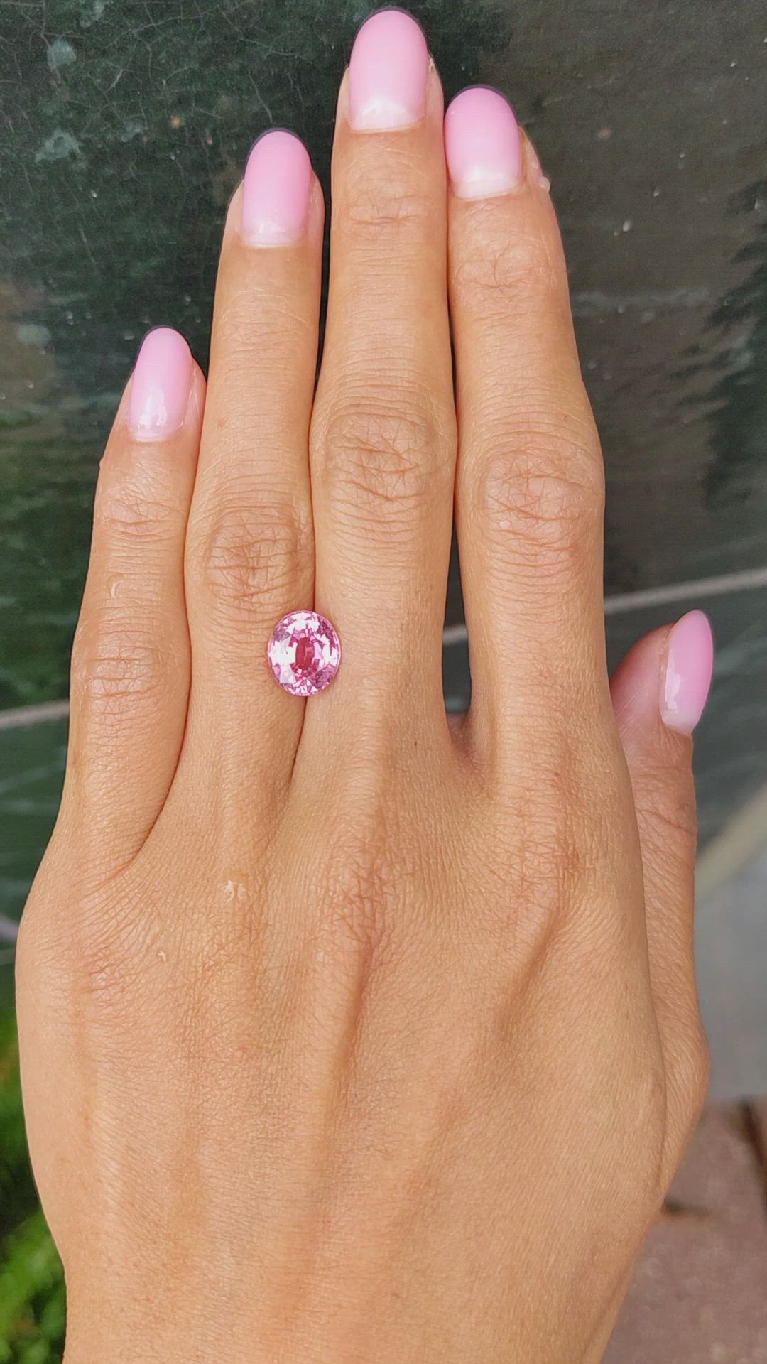 3.42 Ct. Padparadscha Sapphire from Ceylon (Sri Lanka) Size Video