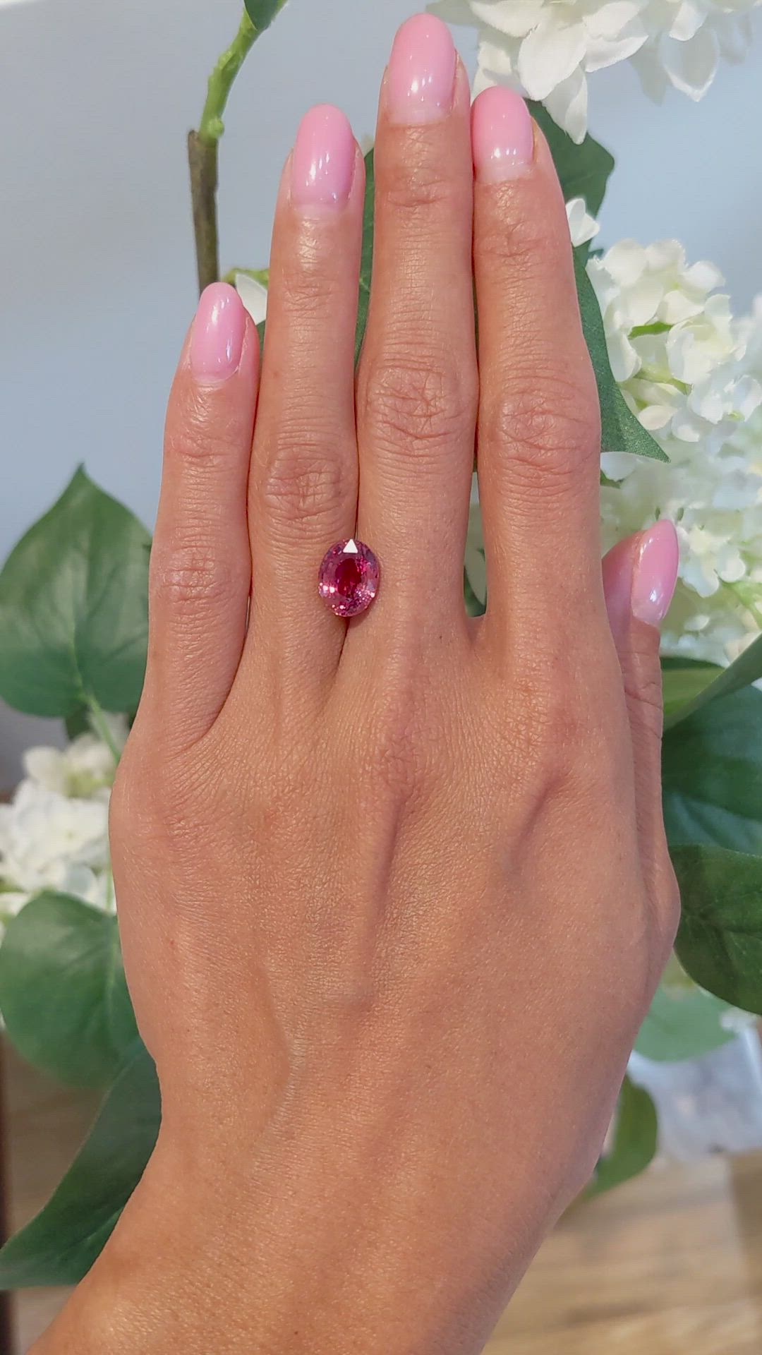 4.59 Ct. Padparadscha Sapphire from Madagascar Size Video