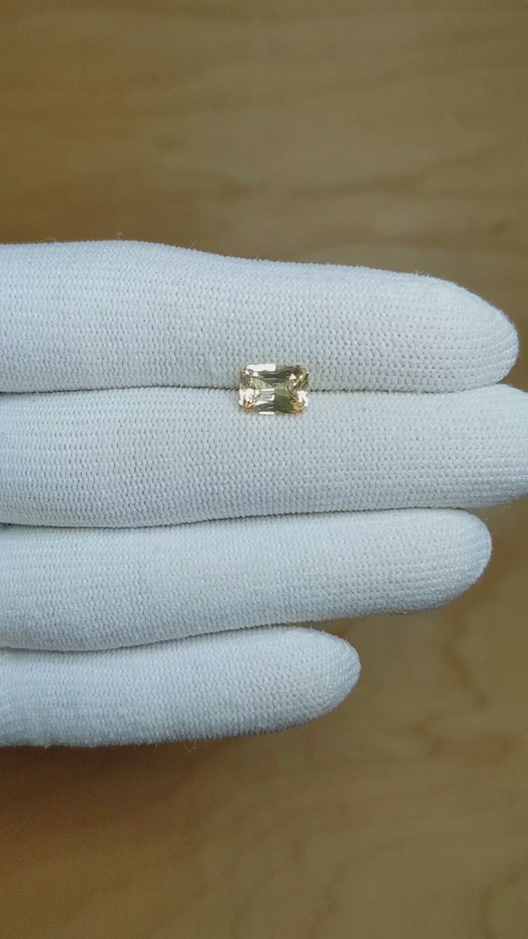 2.07 Ct. Yellow Sapphire from Ceylon (Sri Lanka) Size Video