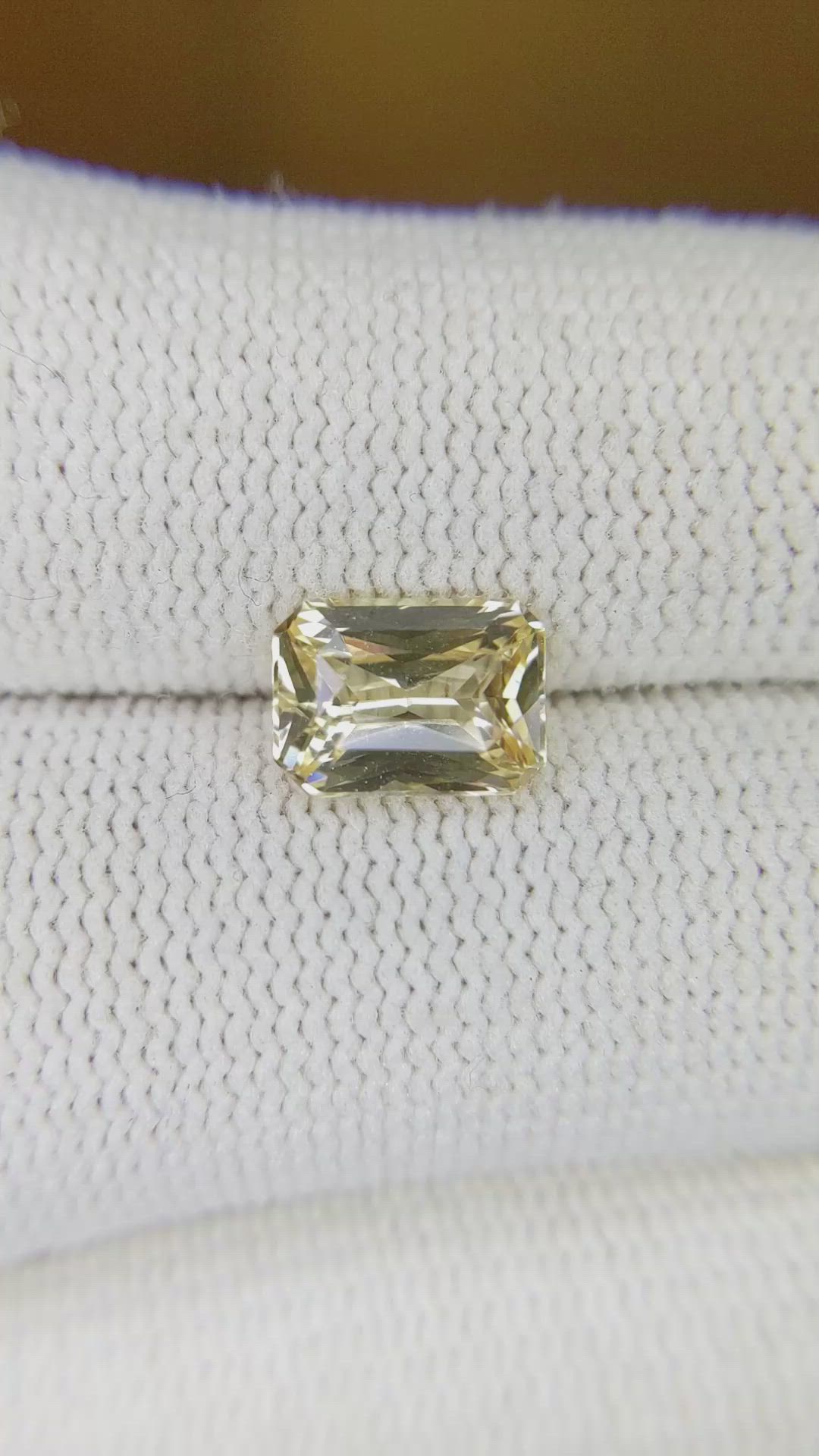 2.07 Ct. Yellow Sapphire from Ceylon (Sri Lanka) Size Video