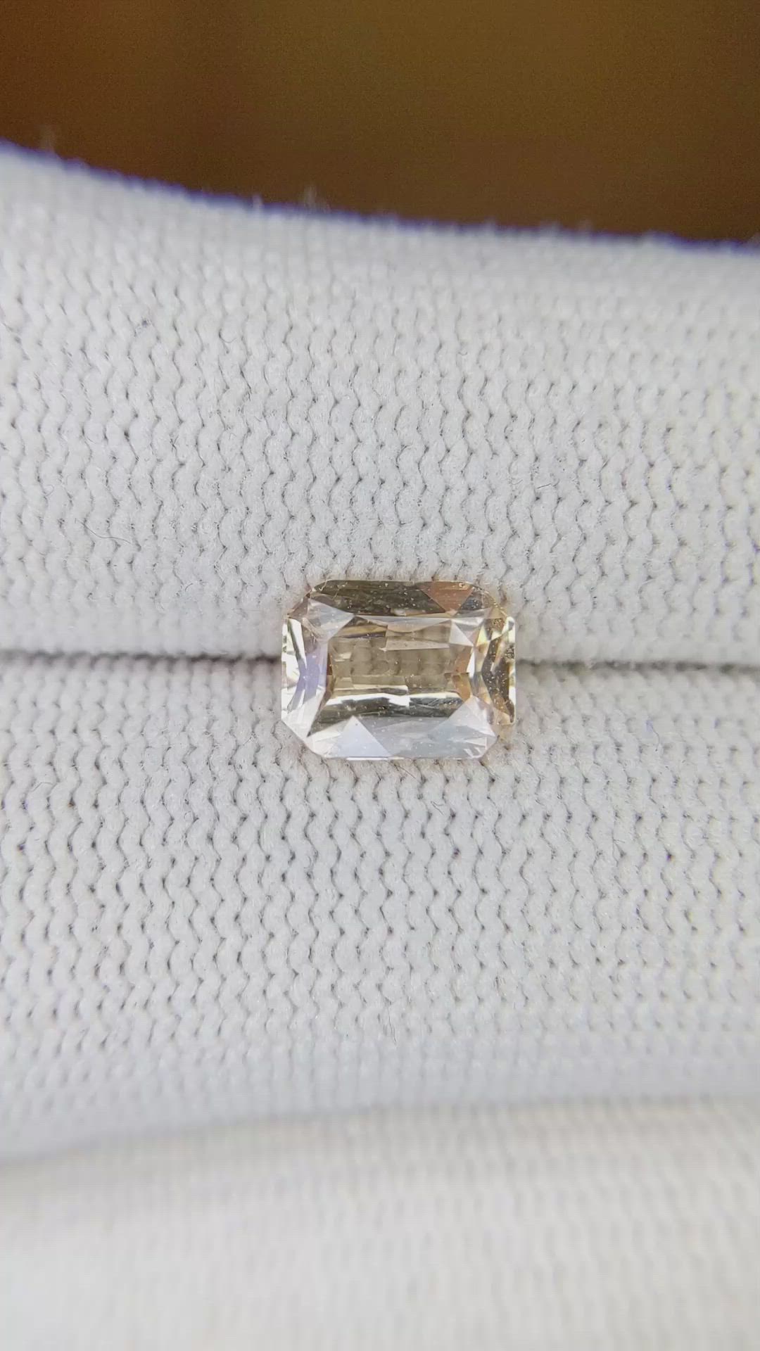 1.64 Ct. Peach Sapphire from Ceylon (Sri Lanka) Size Video