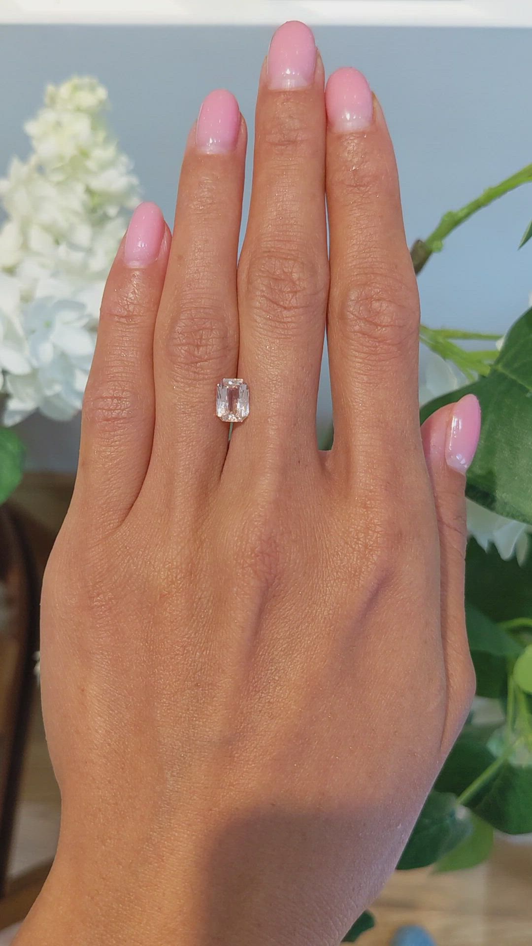 1.64 Ct. Peach Sapphire from Ceylon (Sri Lanka) Size Video