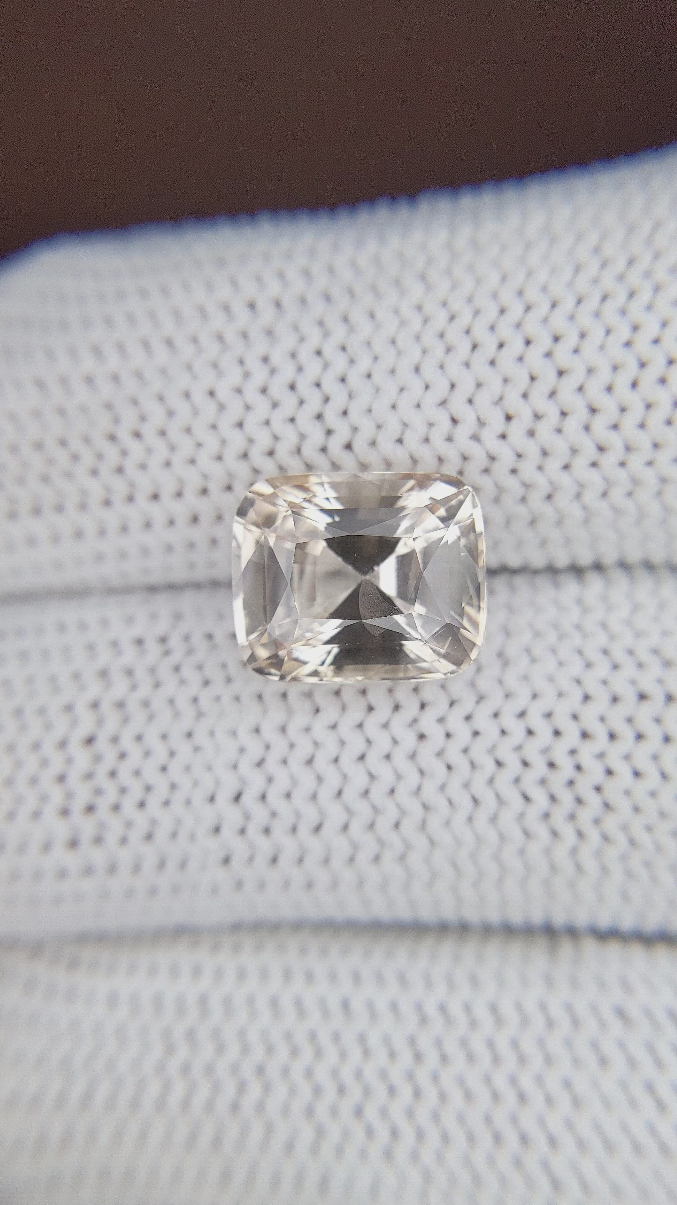 6.47 Ct. Peach Sapphire from Ceylon (Sri Lanka) Size Video