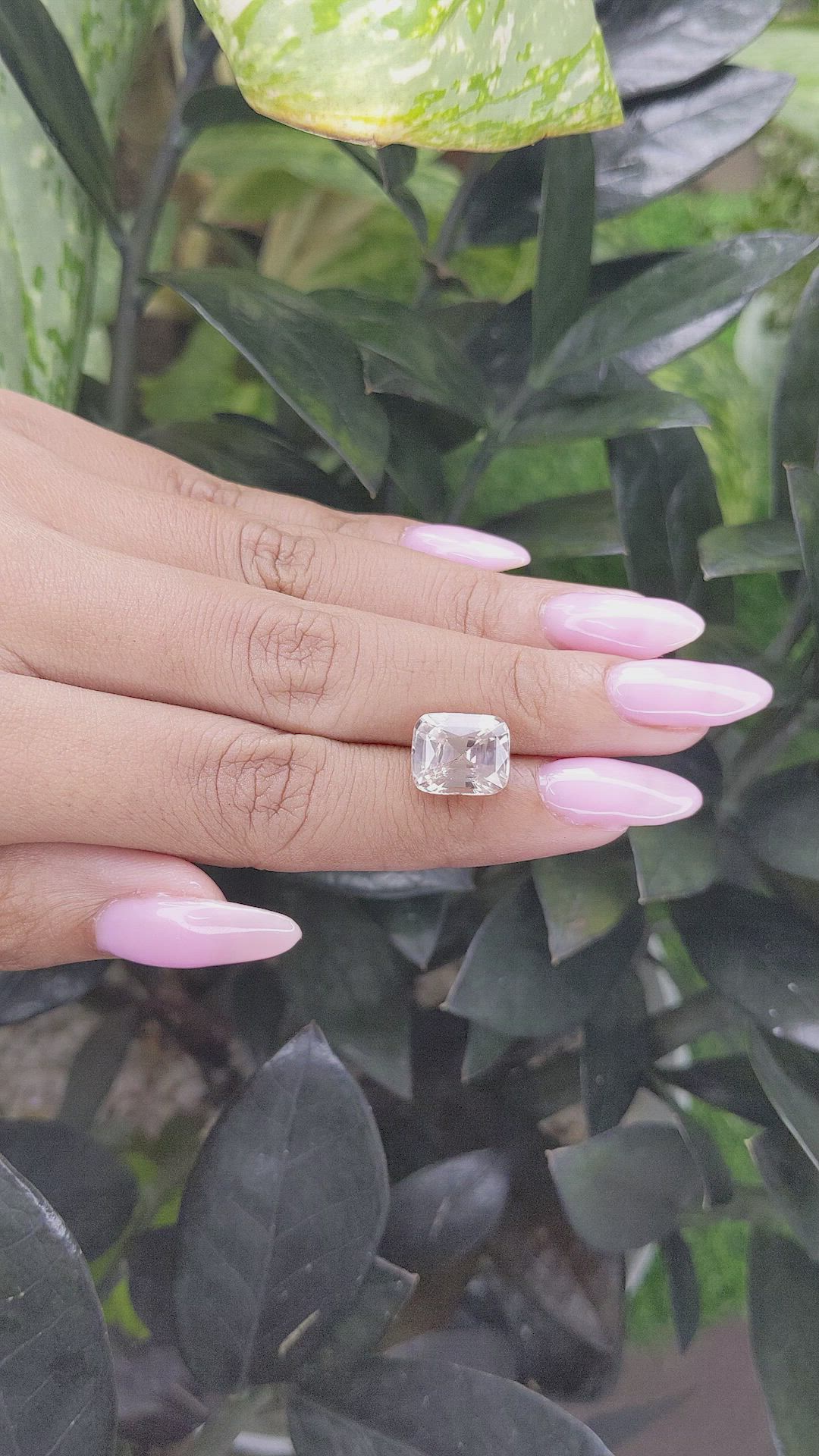 6.47 Ct. Peach Sapphire from Ceylon (Sri Lanka) Size Video