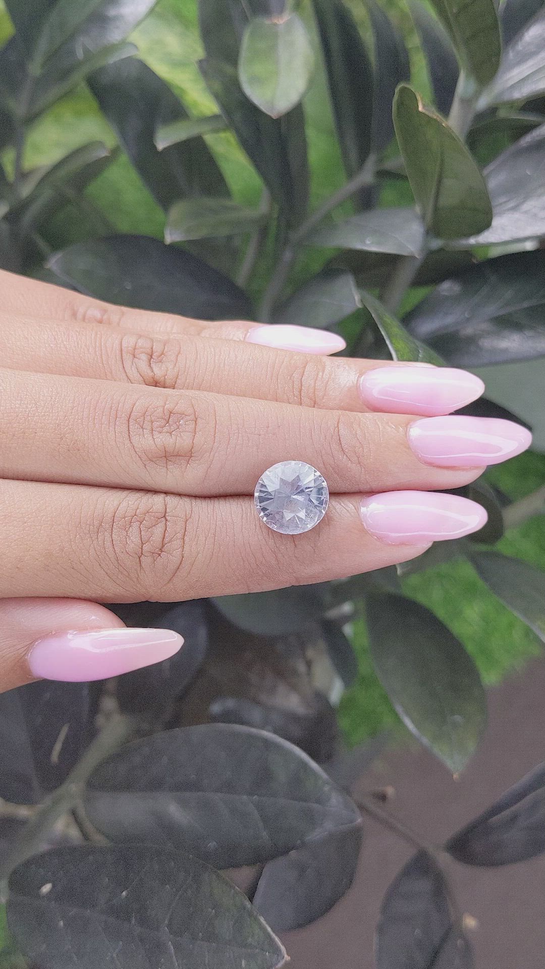 6.04 Ct. White Sapphire from Ceylon (Sri Lanka) Size Video