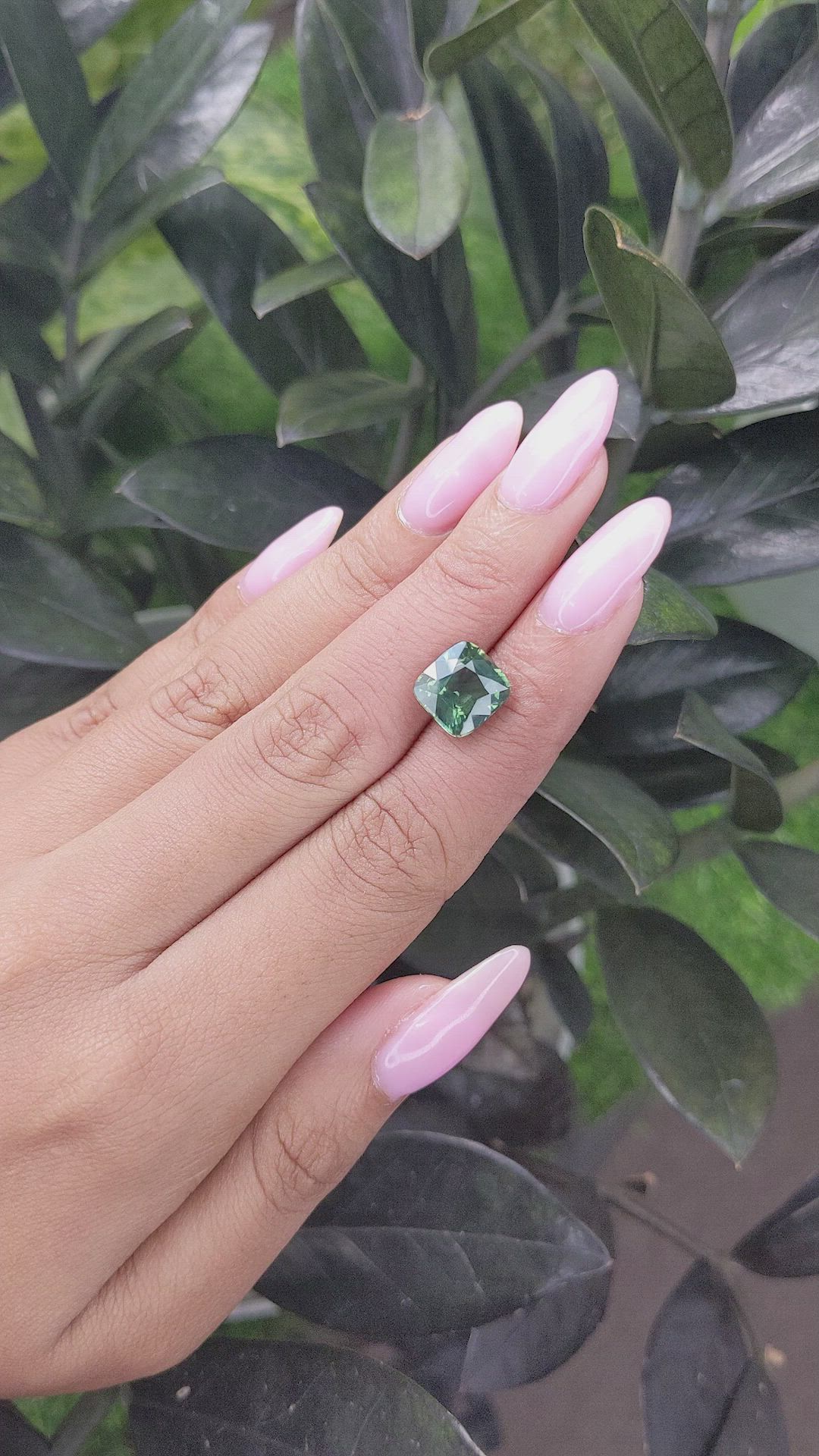 5.00 Ct. Green Sapphire from Madagascar Size Video