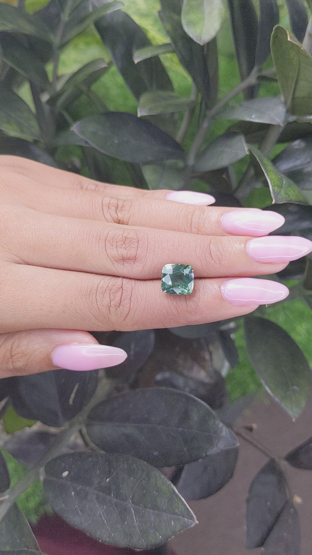 5.00 Ct. Green Sapphire from Madagascar Size Video