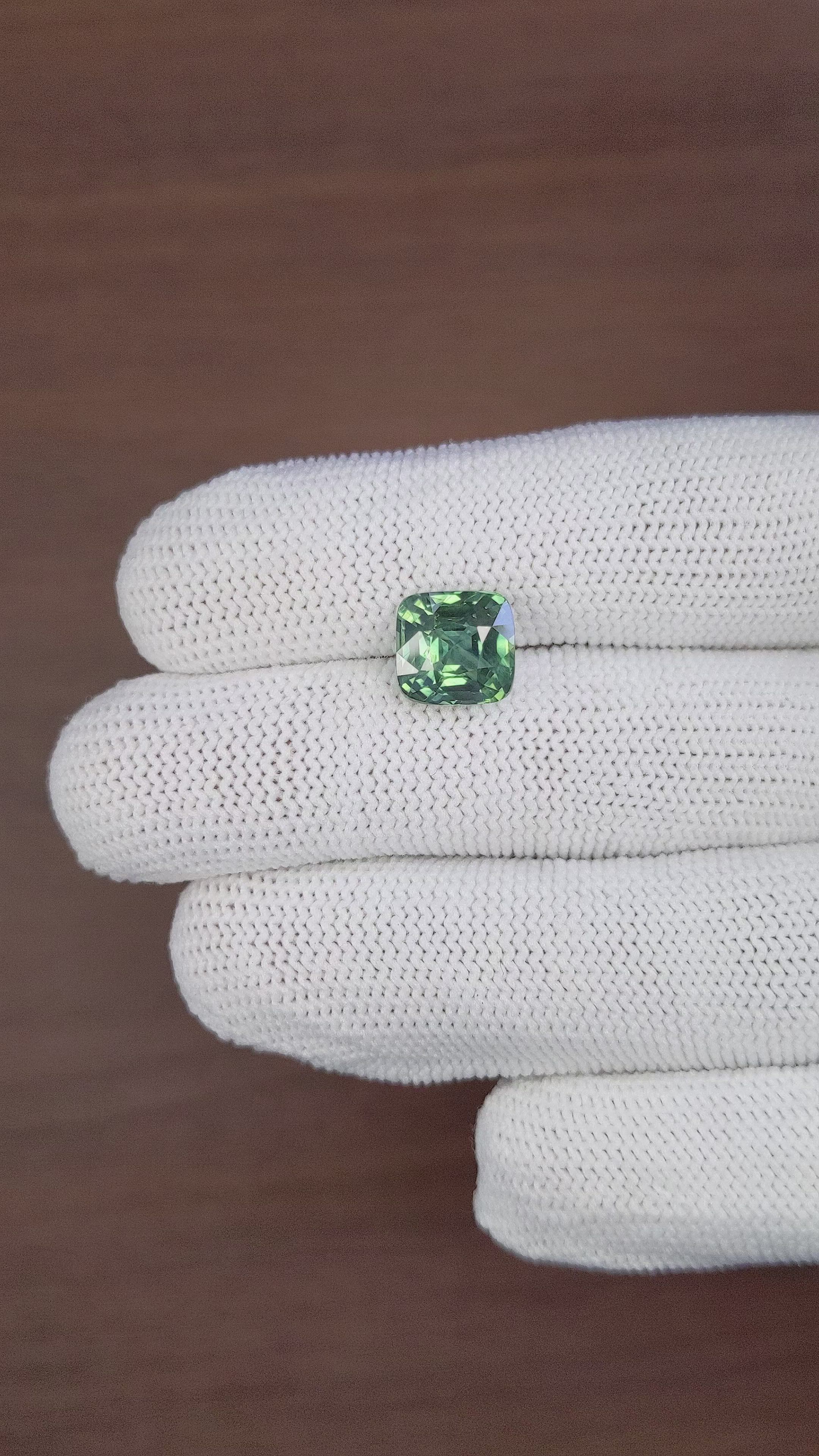 5.00 Ct. Green Sapphire from Madagascar Size Video