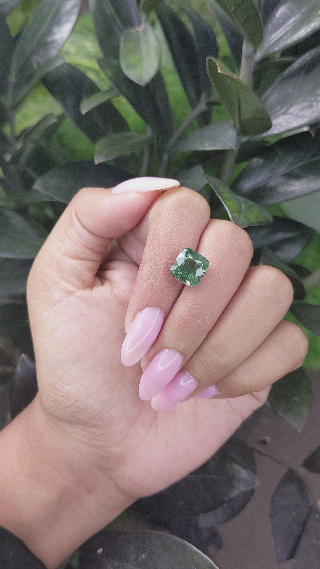 5.00 Ct. Green Sapphire from Madagascar Size Video