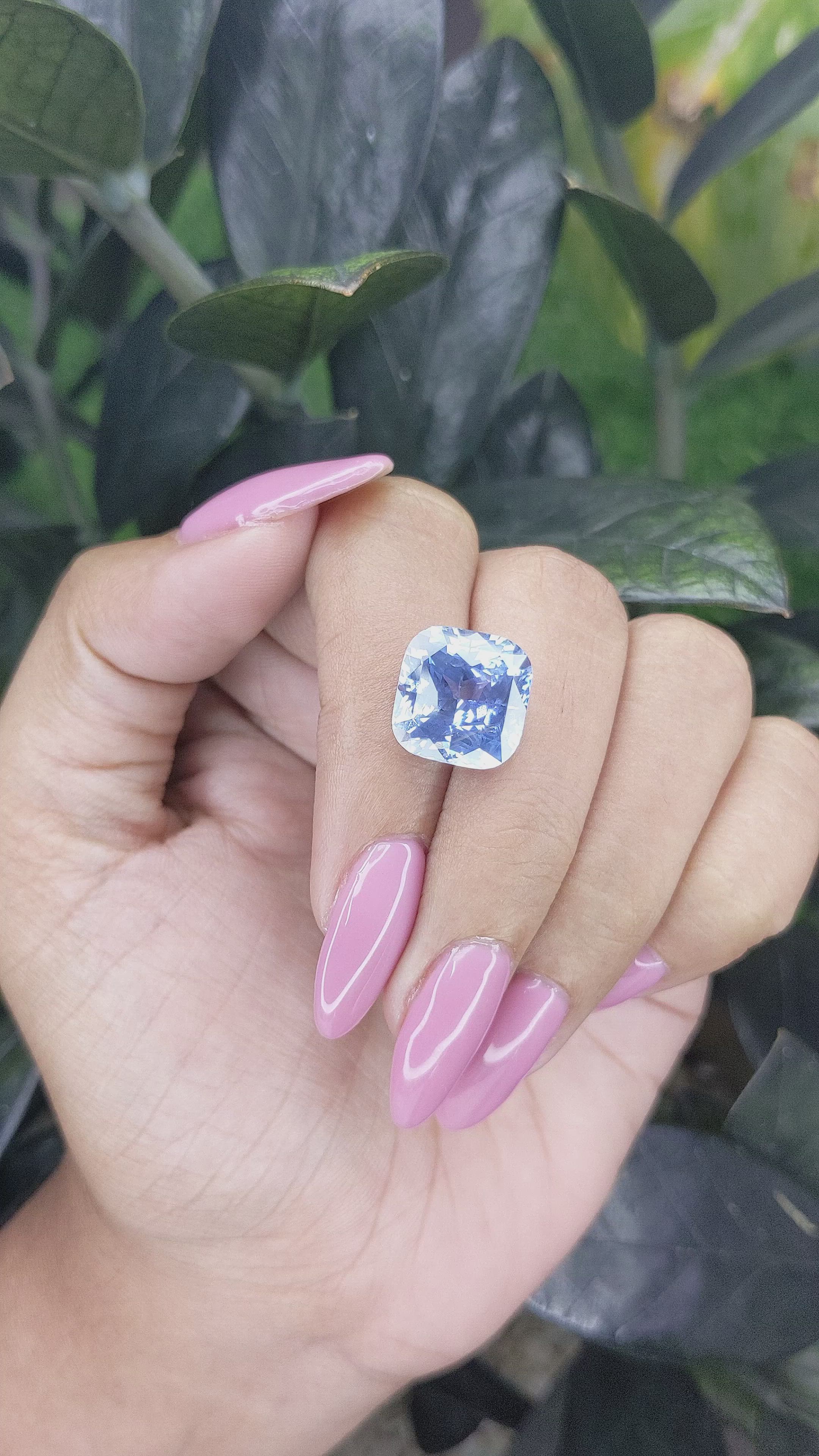 11.11 Ct. Blue Sapphire from Ceylon (Sri Lanka) Size Video