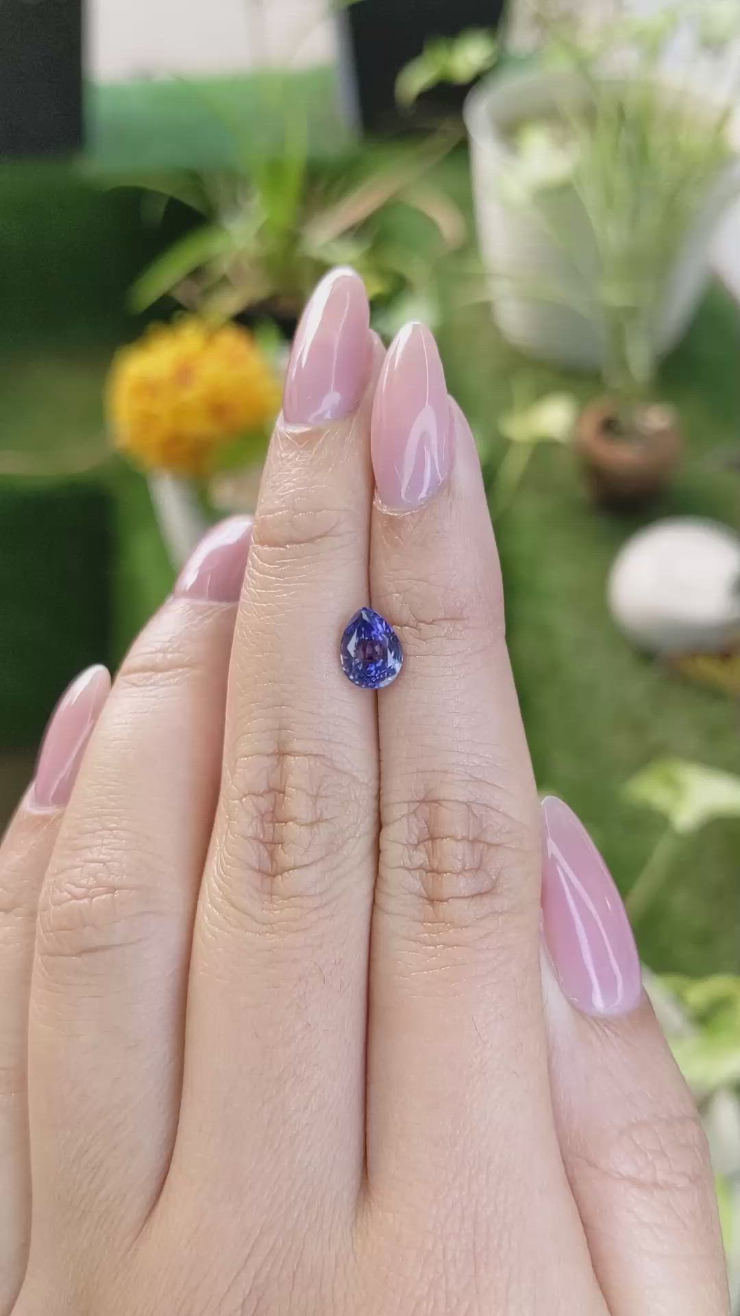 1.66 Ct. Blue Sapphire from Ceylon (Sri Lanka) Size Video