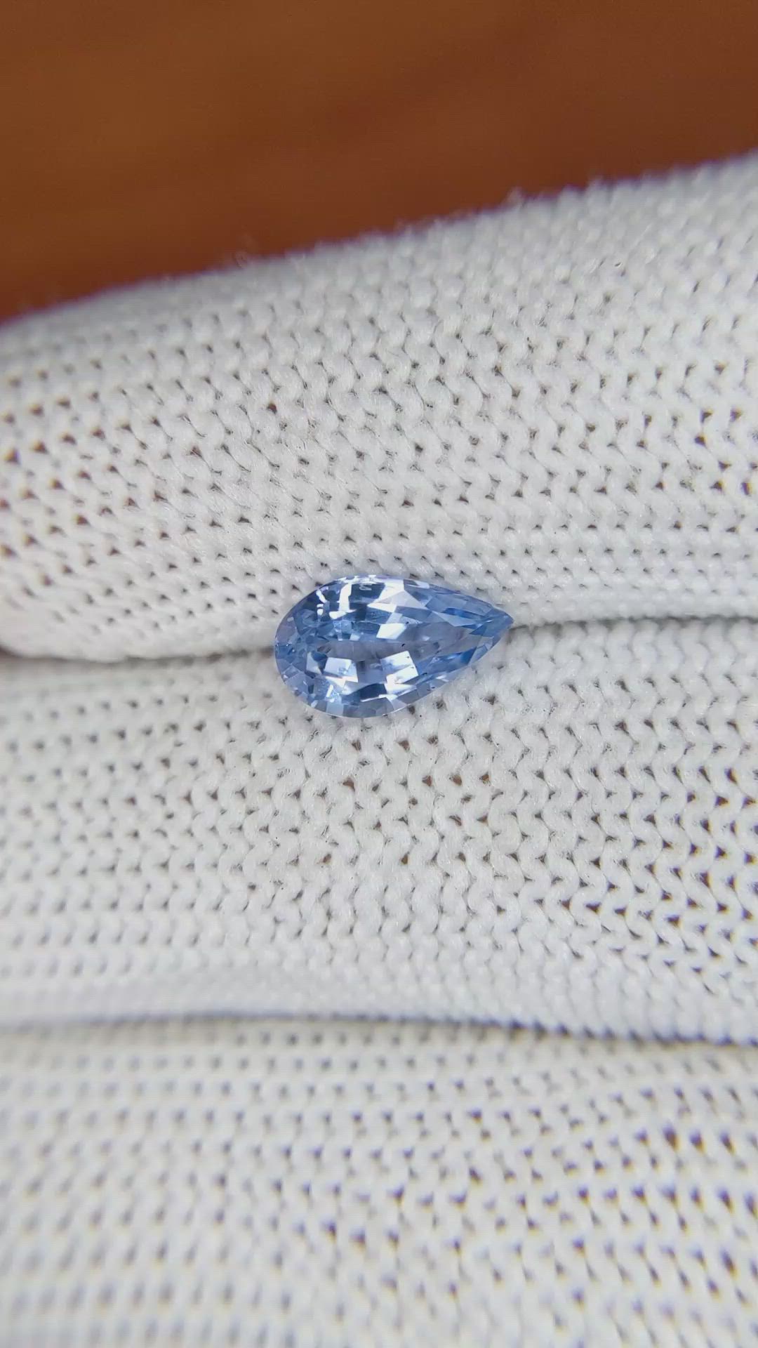 1.54 Ct. Blue Sapphire from Ceylon (Sri Lanka) Size Video
